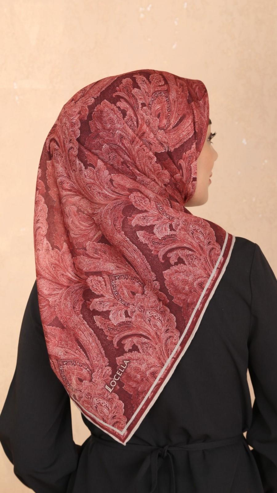 Locella Soft Pamuk Eşarp Kırmızı-3