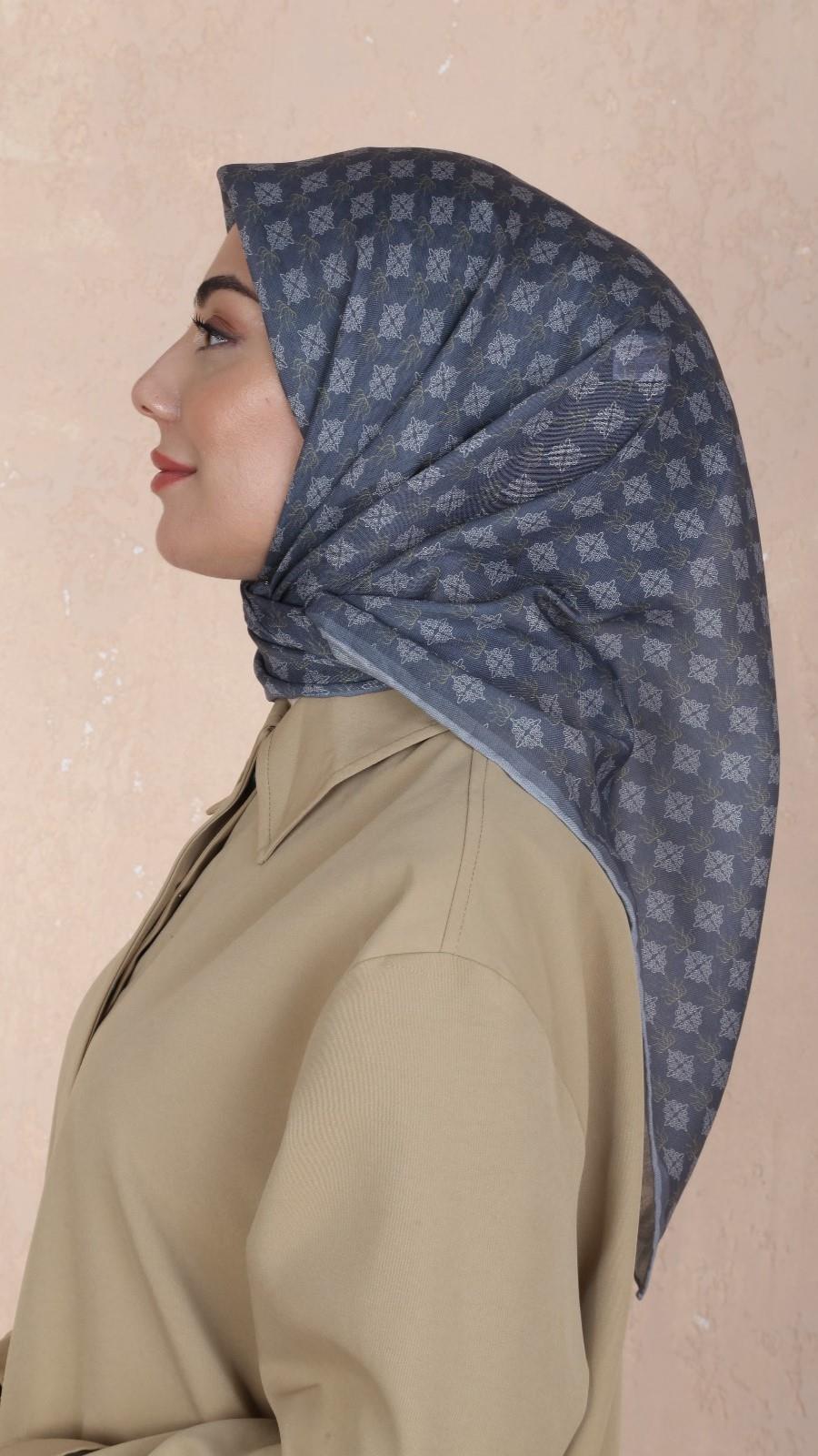 Locella Soft Pamuk Eşarp Gri-2