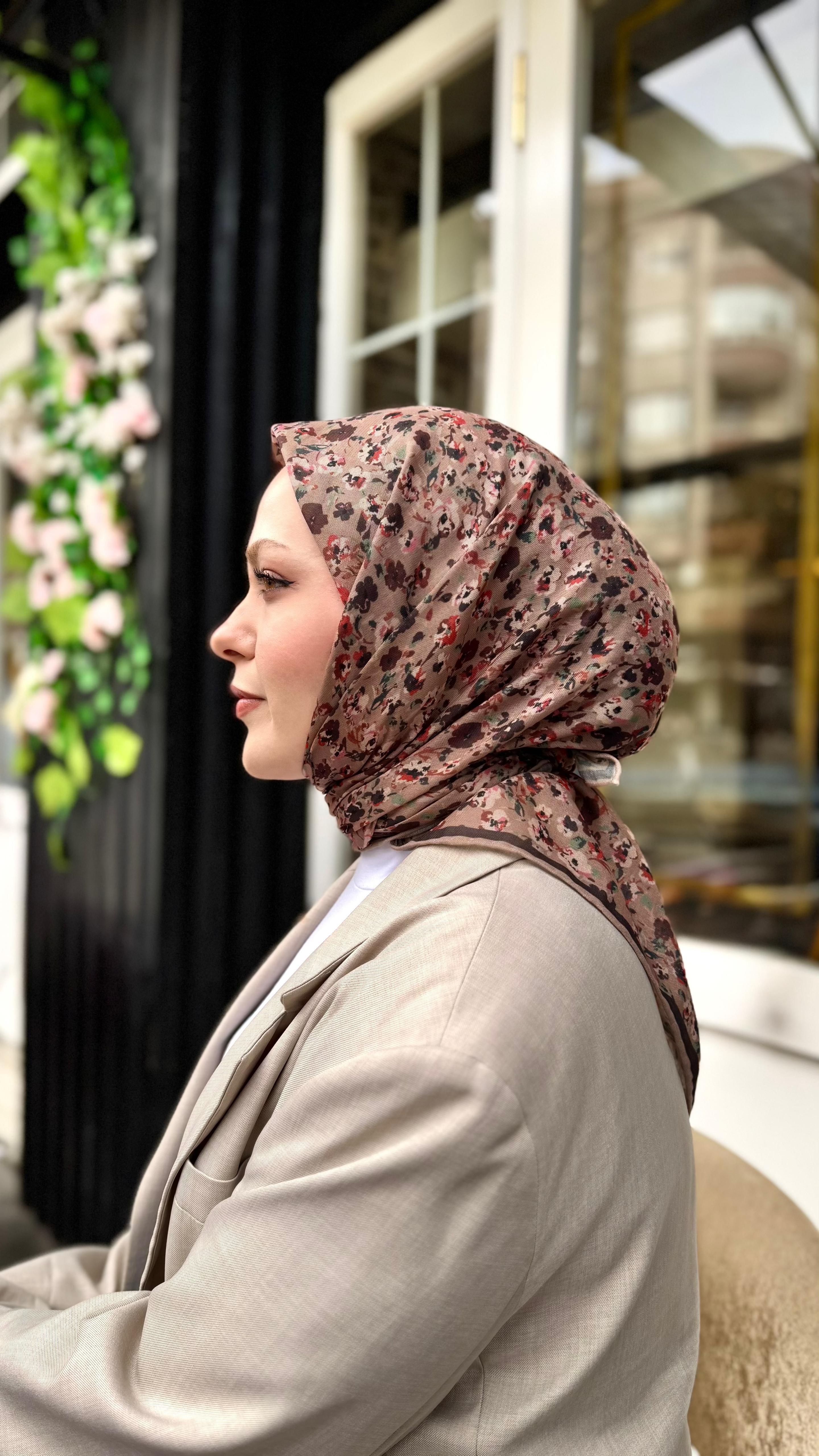 Locella Soft Pamuk Eşarp Camel-13