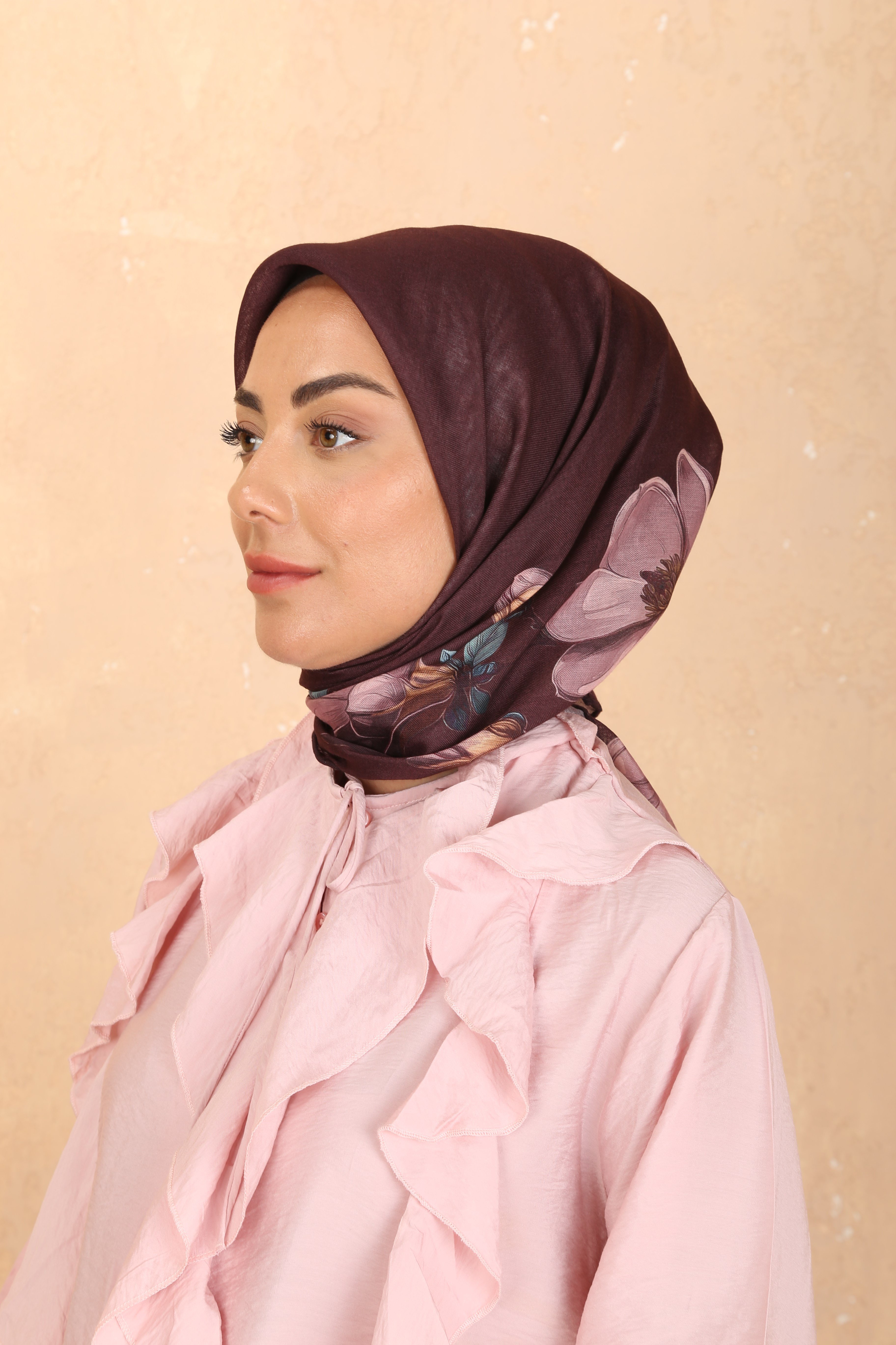 Locella Soft Pamuk Eşarp-Mürdüm