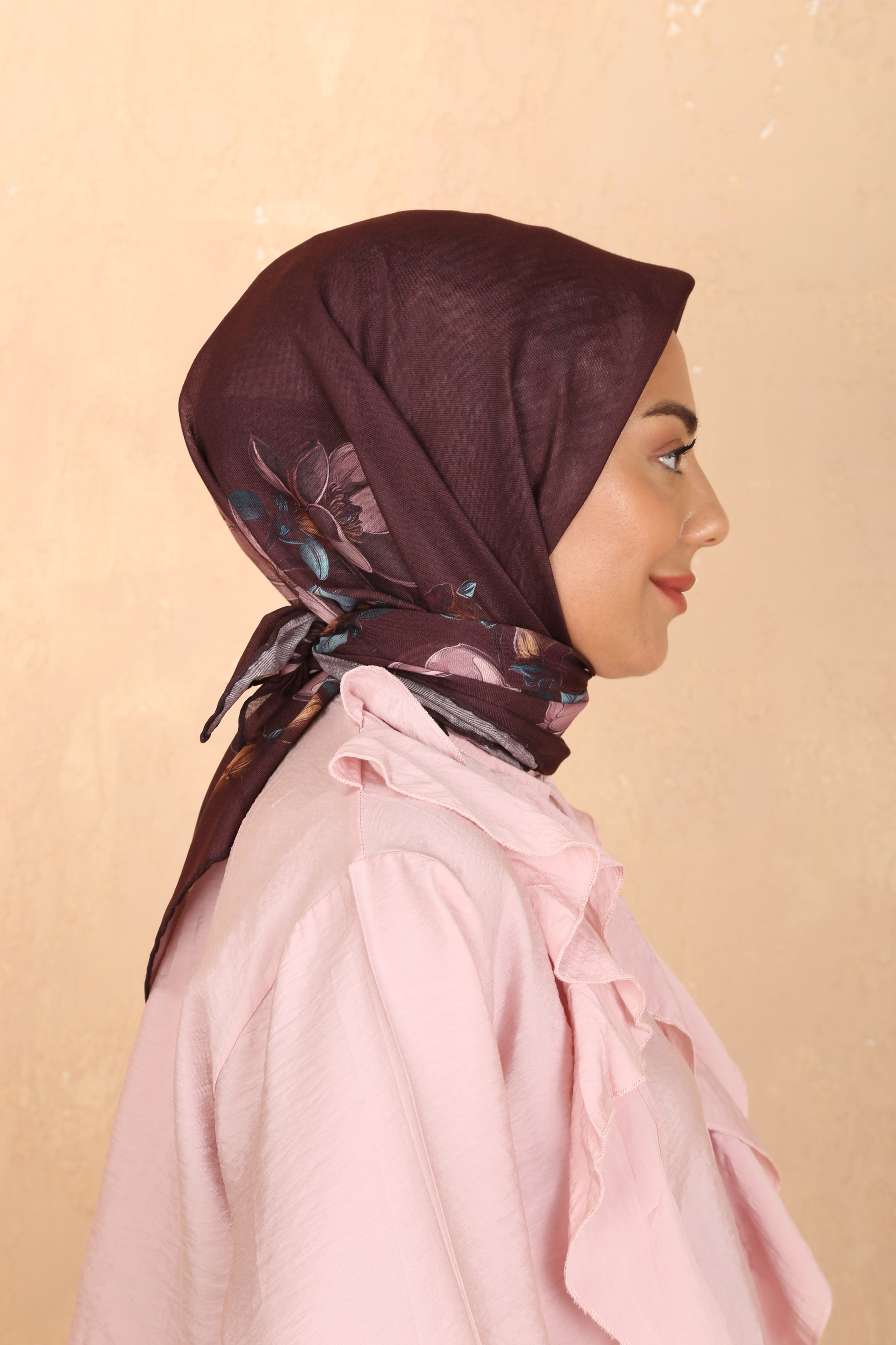 Locella Soft Pamuk Eşarp-Mürdüm