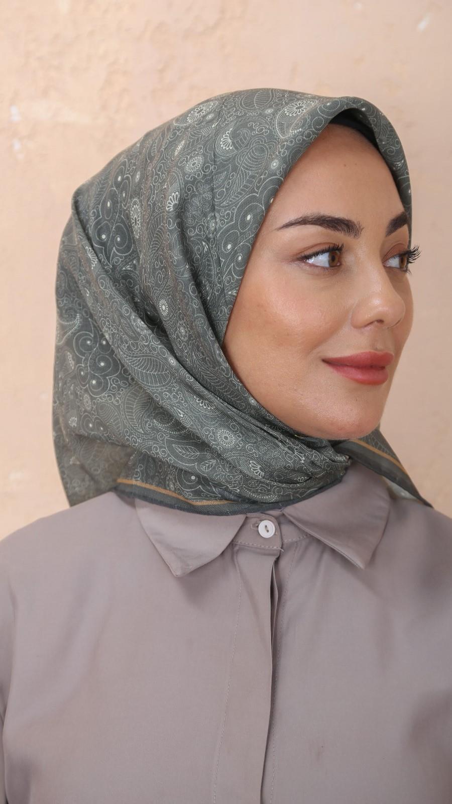 Locella Soft Pamuk Eşarp Mint Yeşili-17