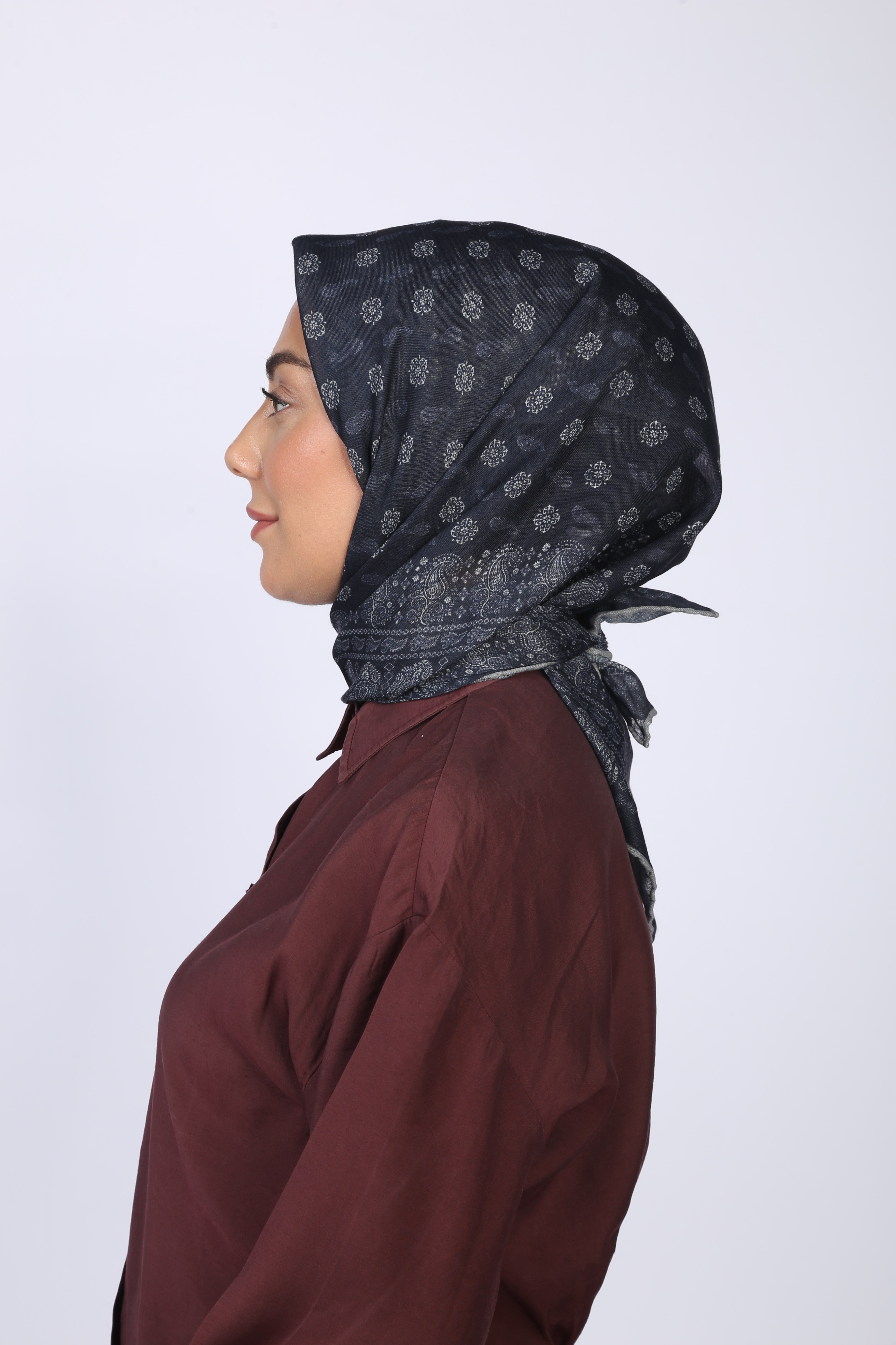 Locella Soft Pamuk Eşarp Lacivert
