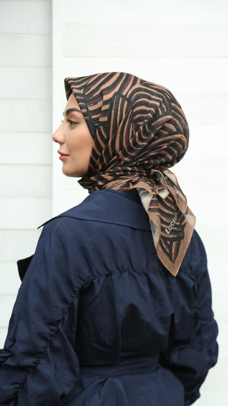 Locella Soft Pamuk Eşarp Karamel-6