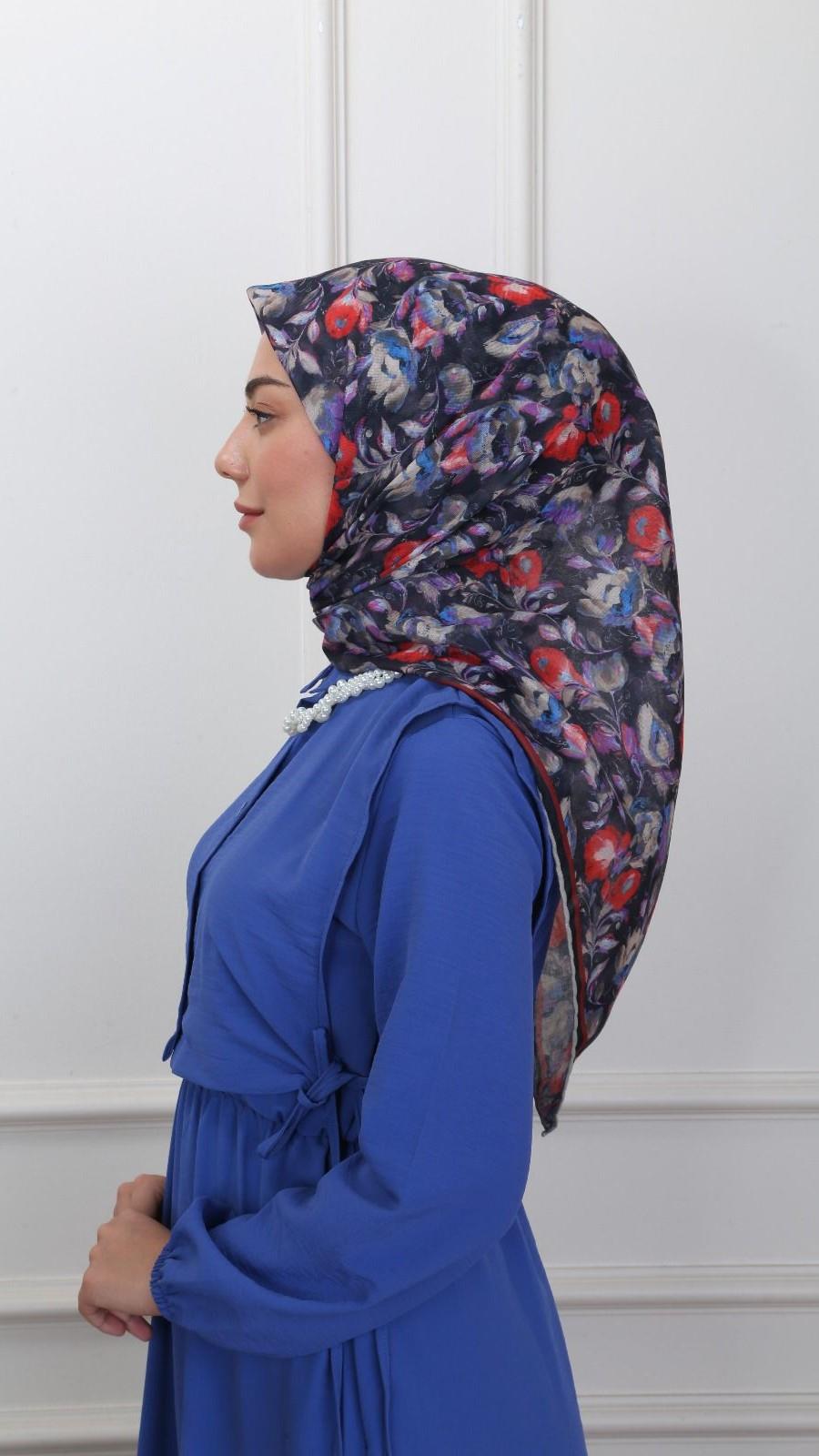 Locella Soft Pamuk Eşarp Siyah-2