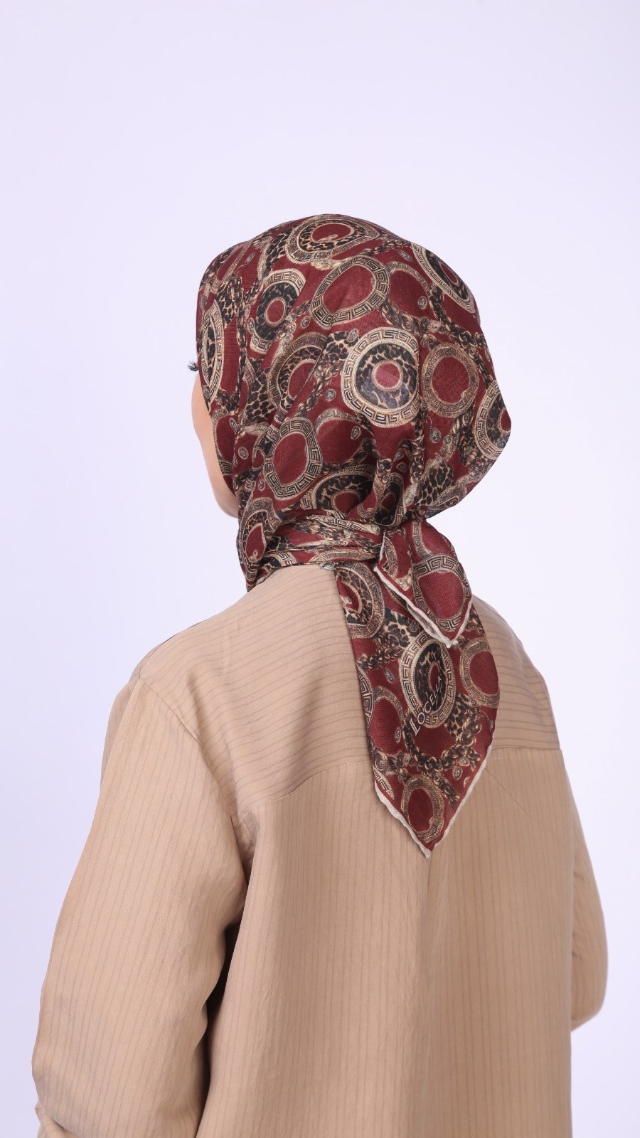 Locella Soft Pamuk Eşarp Bordo