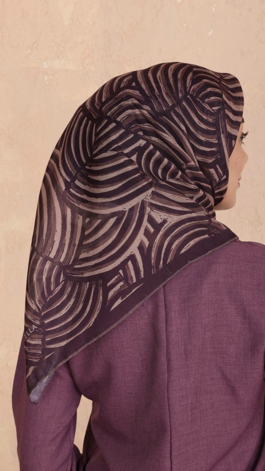 Locella Soft Pamuk Eşarp Mürdüm-2