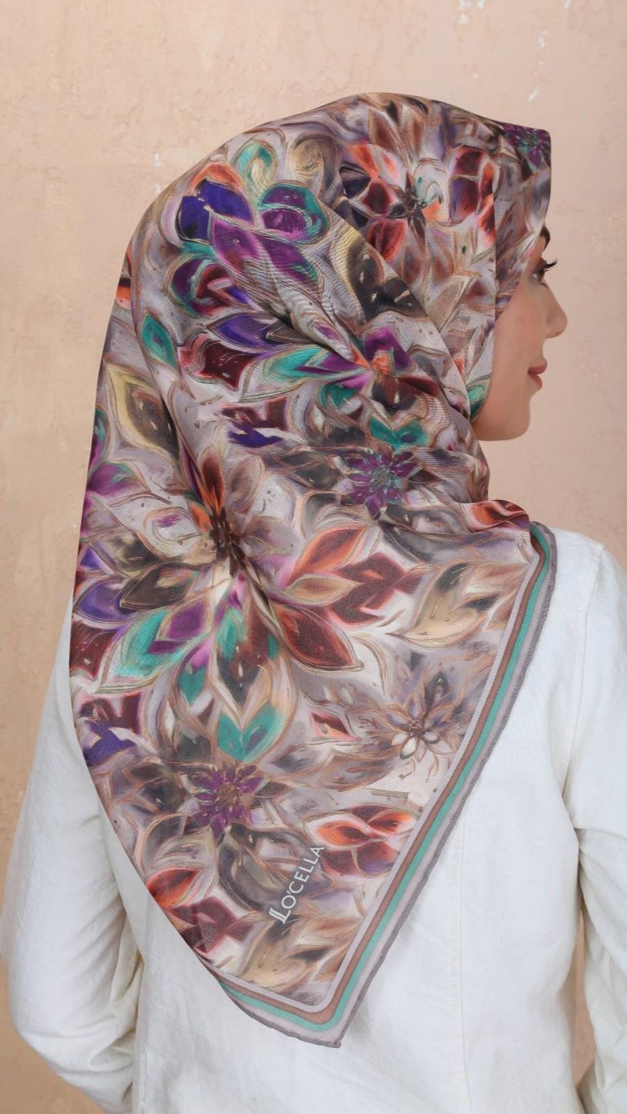 Locella Soft Pamuk Eşarp Çok Renkli-2