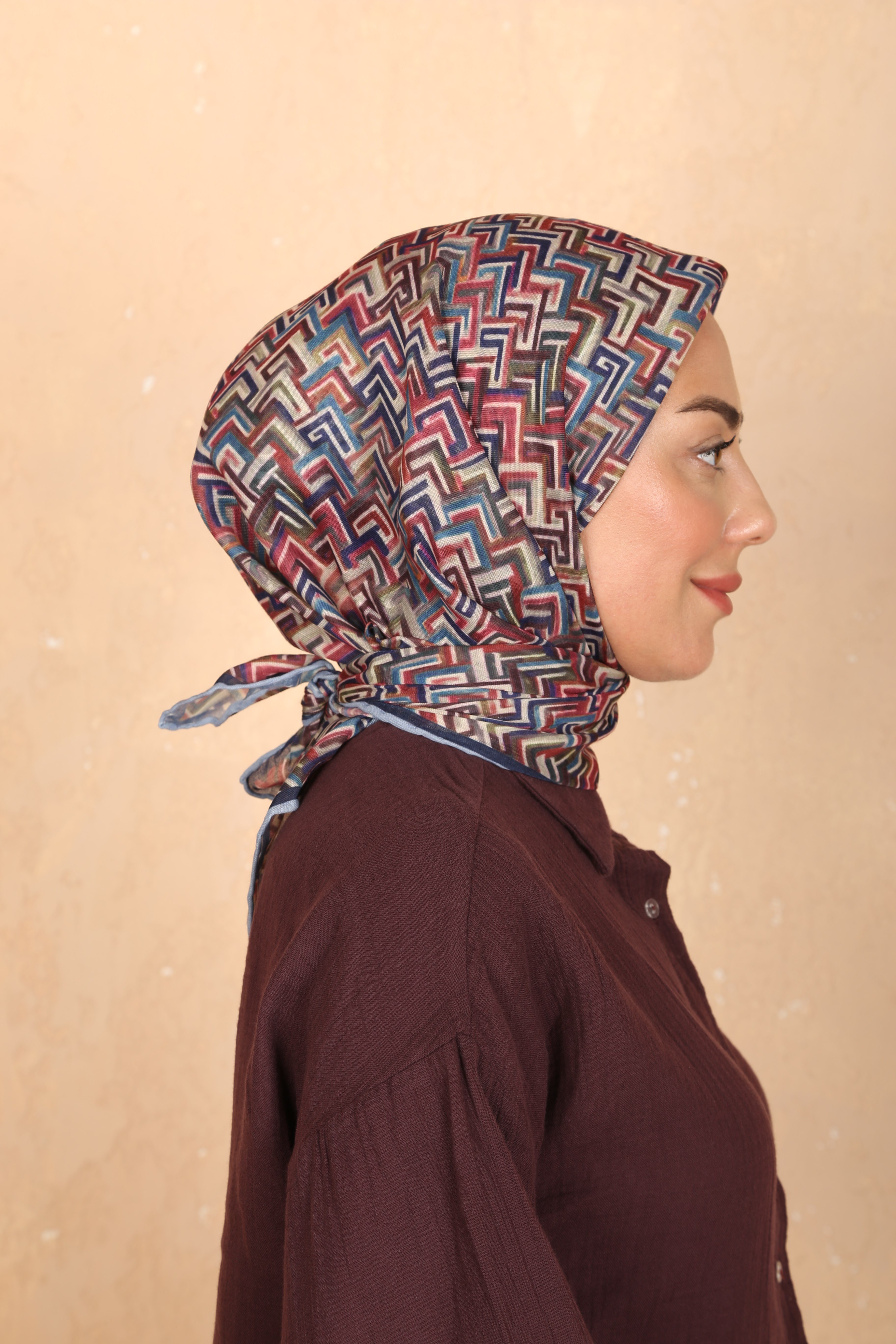 Locella Soft Pamuk Eşarp Lacivert