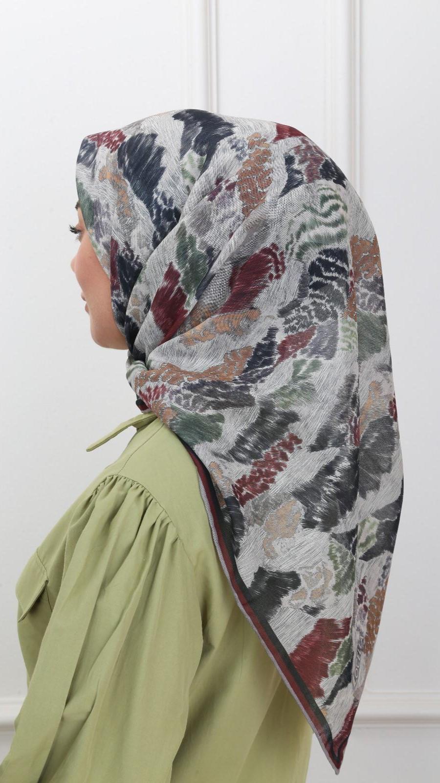 Locella Soft Pamuk Eşarp Bordo-7