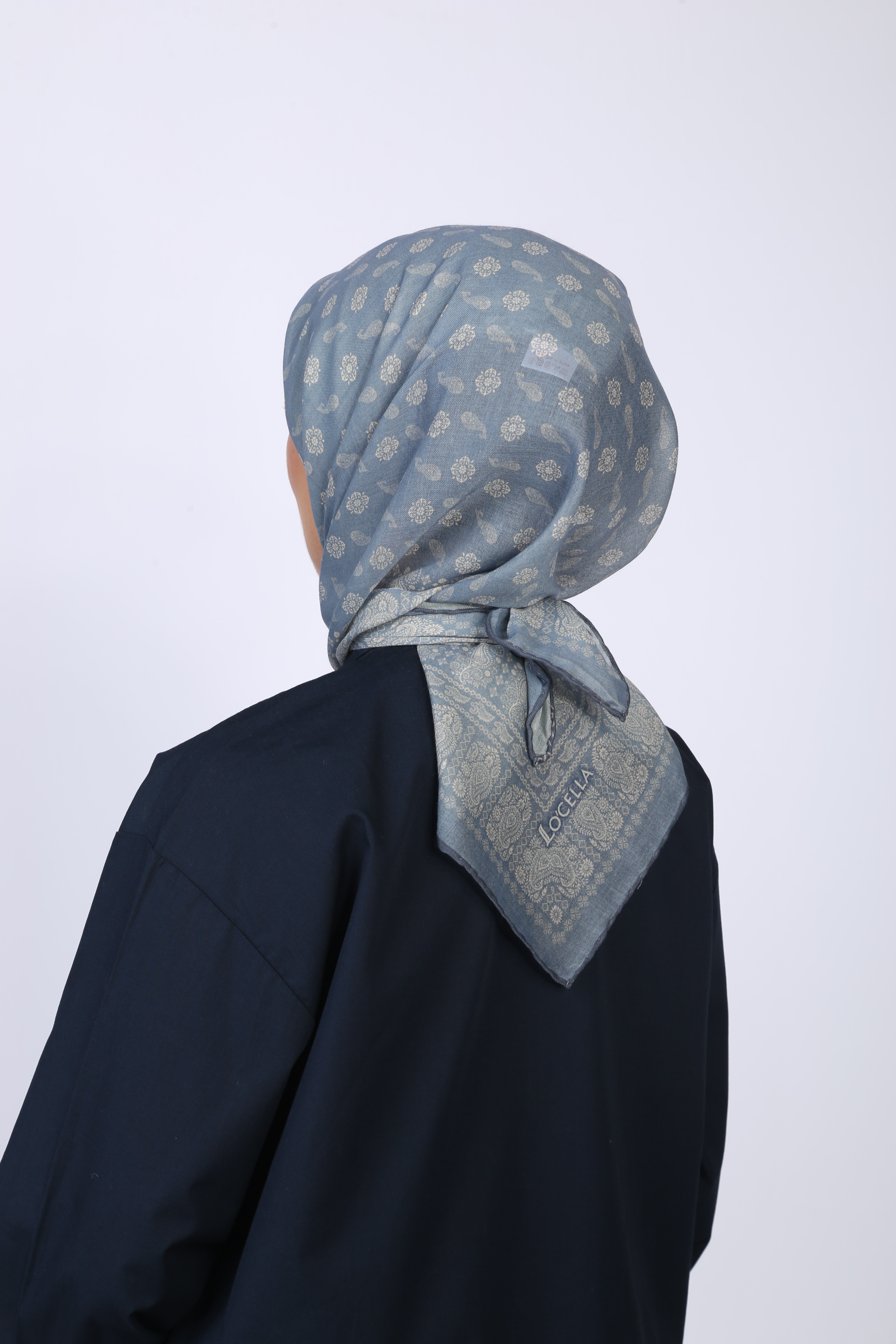 Locella Soft Pamuk Eşarp Mavi