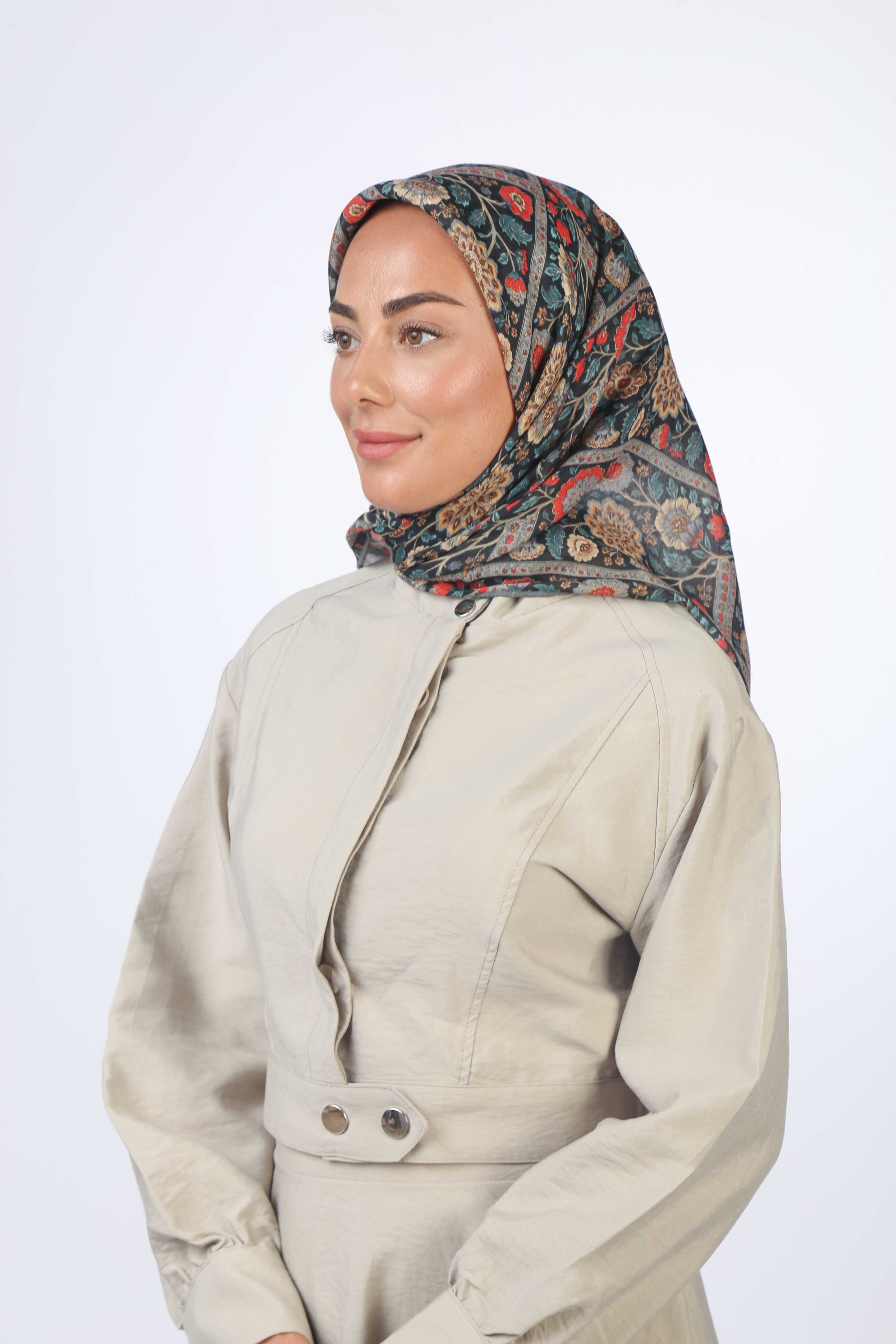 Locella Soft Pamuk Eşarp Siyah