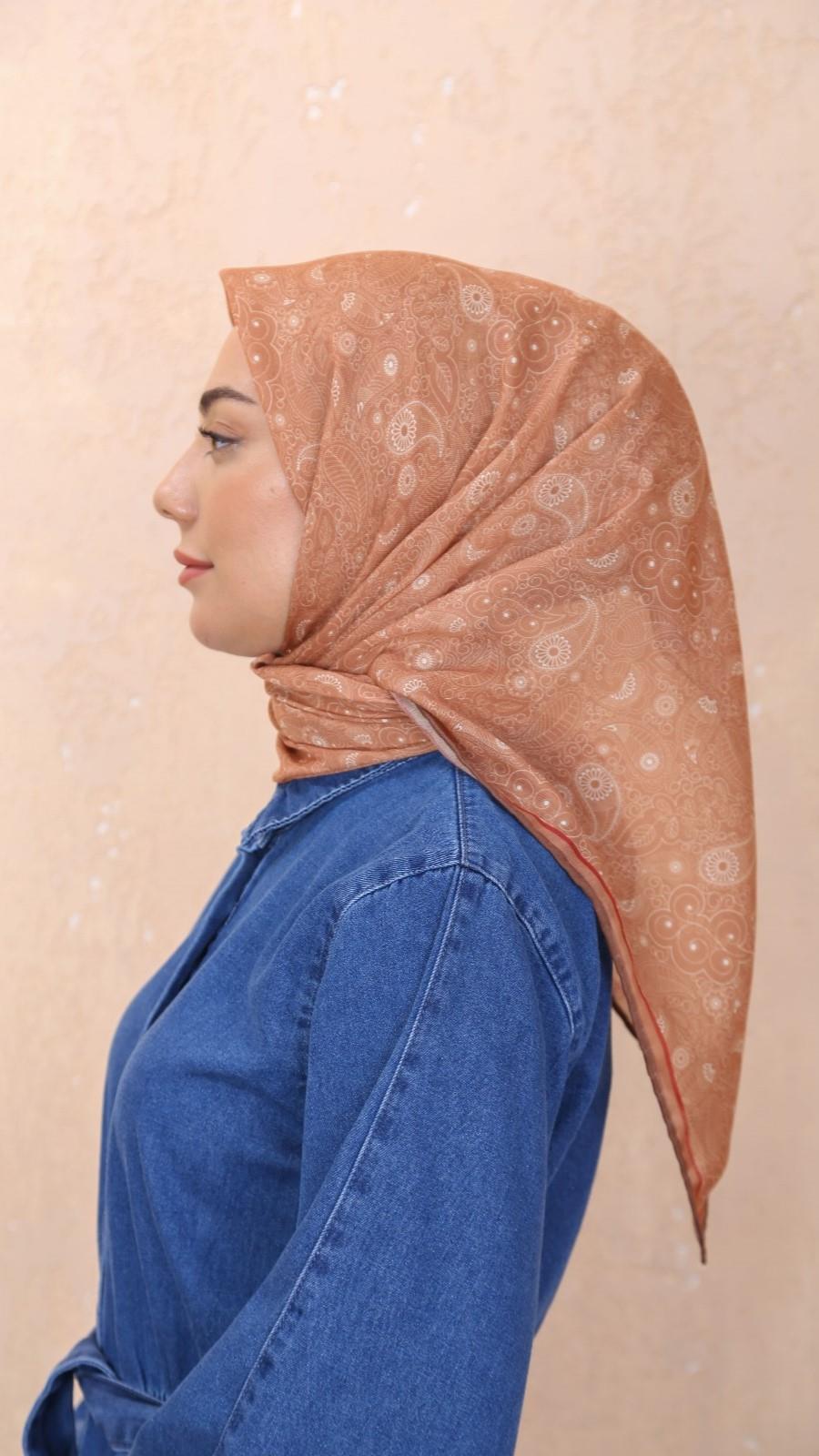 Locella Soft Pamuk Eşarp Tarçın-6