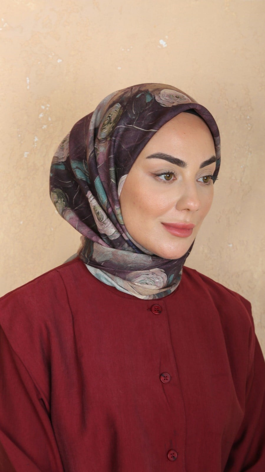 Locella Soft Pamuk Eşarp Mürdüm