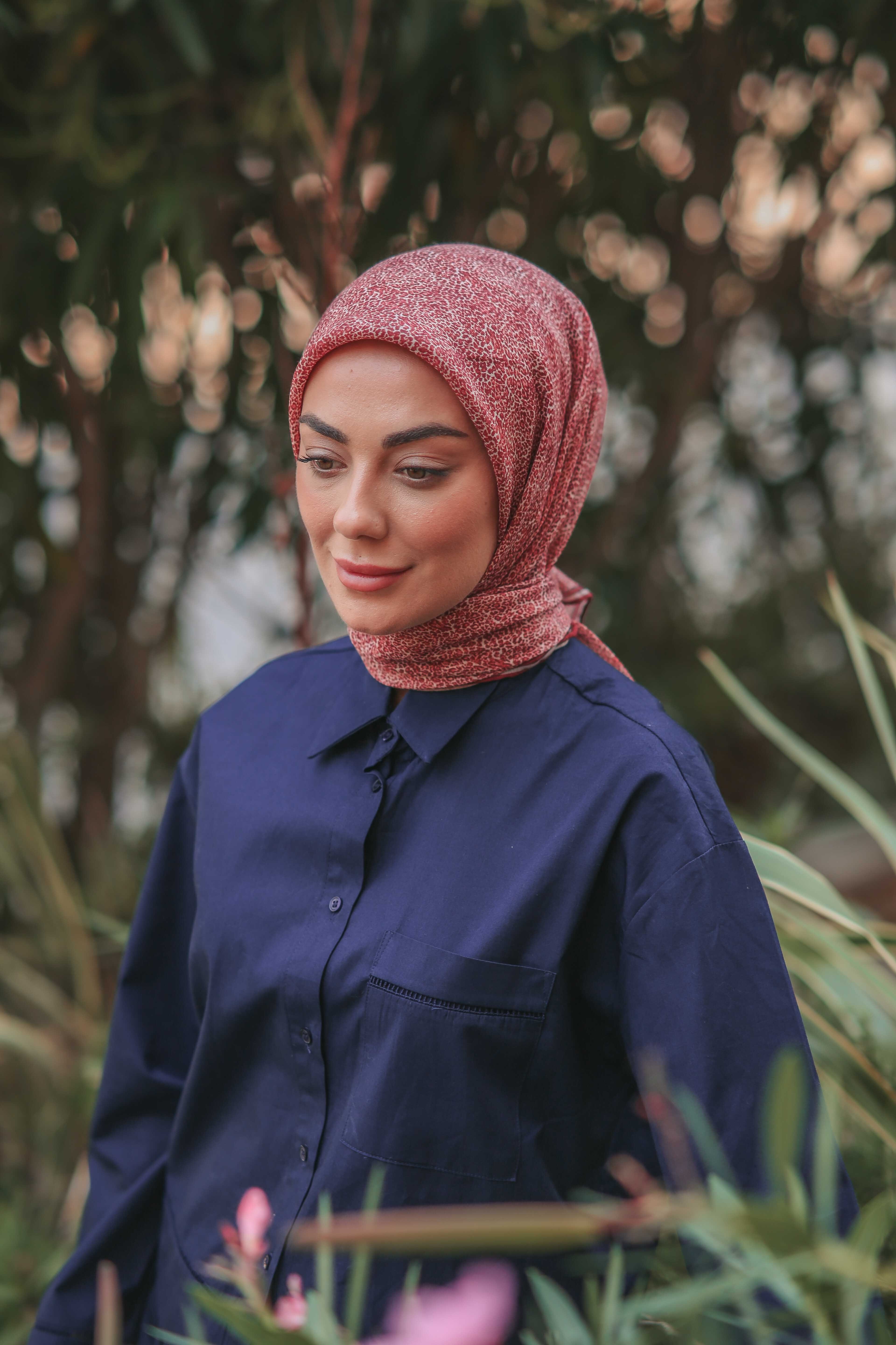 Locella Soft Pamuk Eşarp Bordo