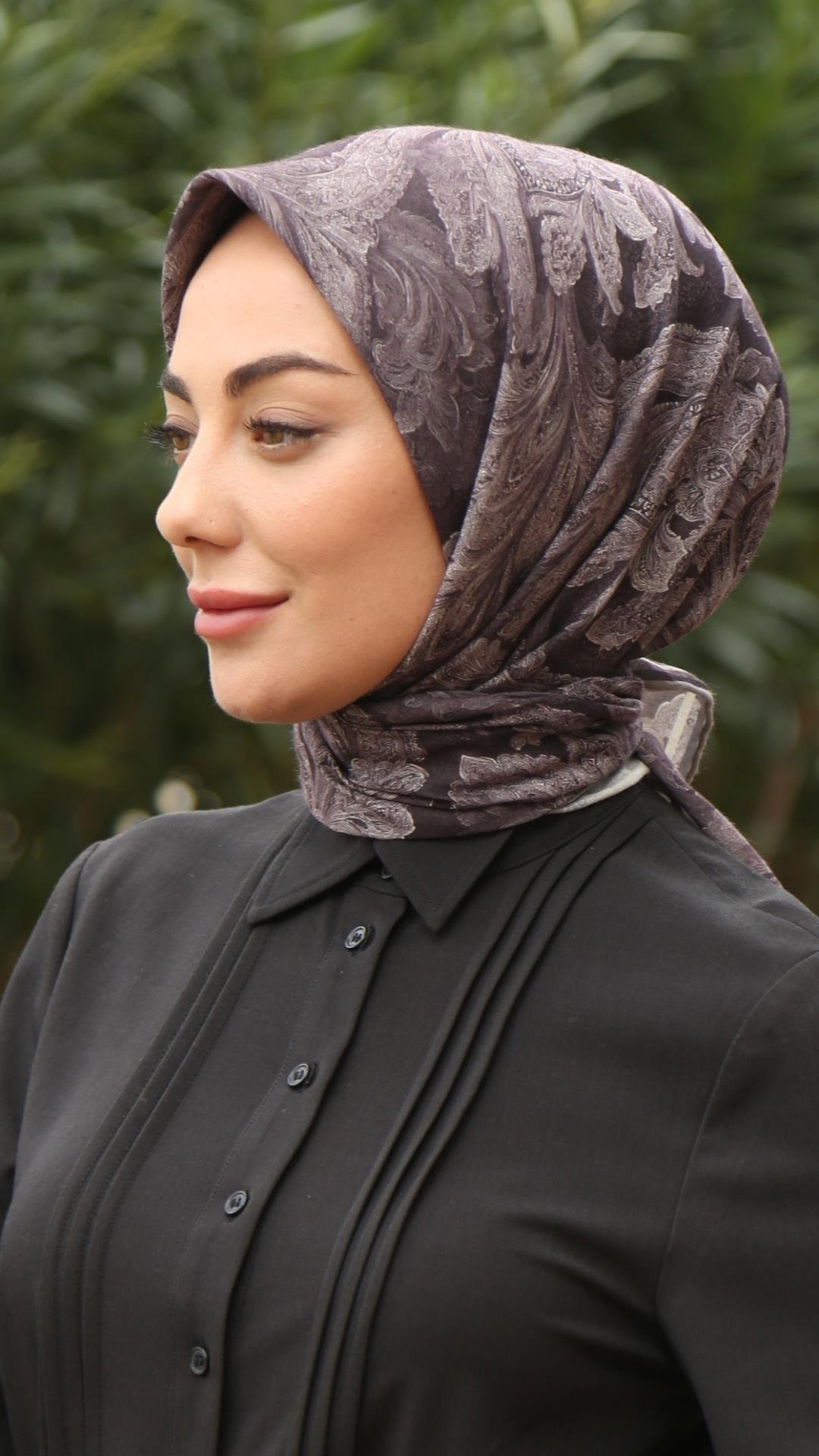 Locella Soft Pamuk Eşarp Koyu Mürdüm-20