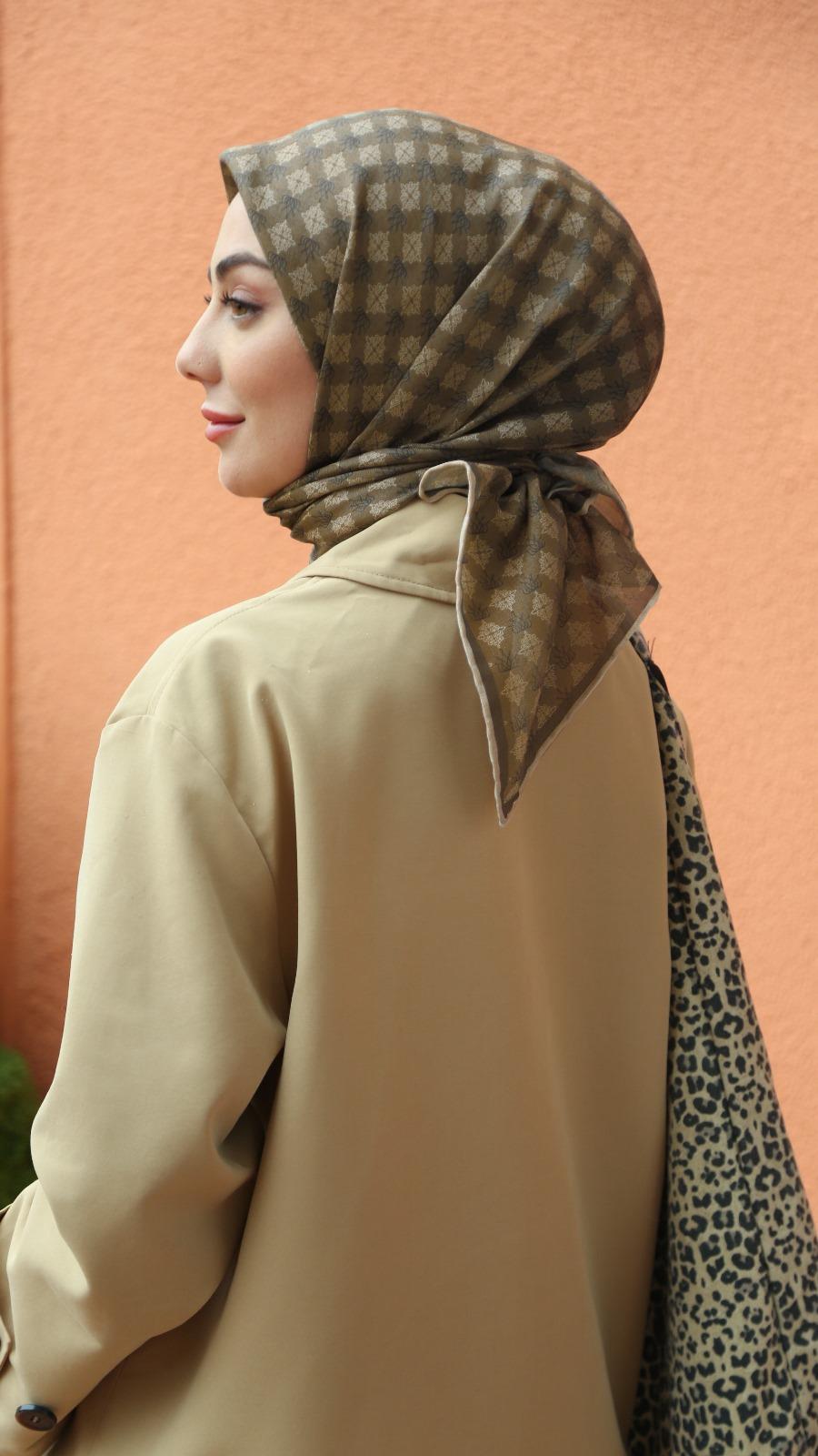 Locella Soft Pamuk Eşarp Yeşil-14