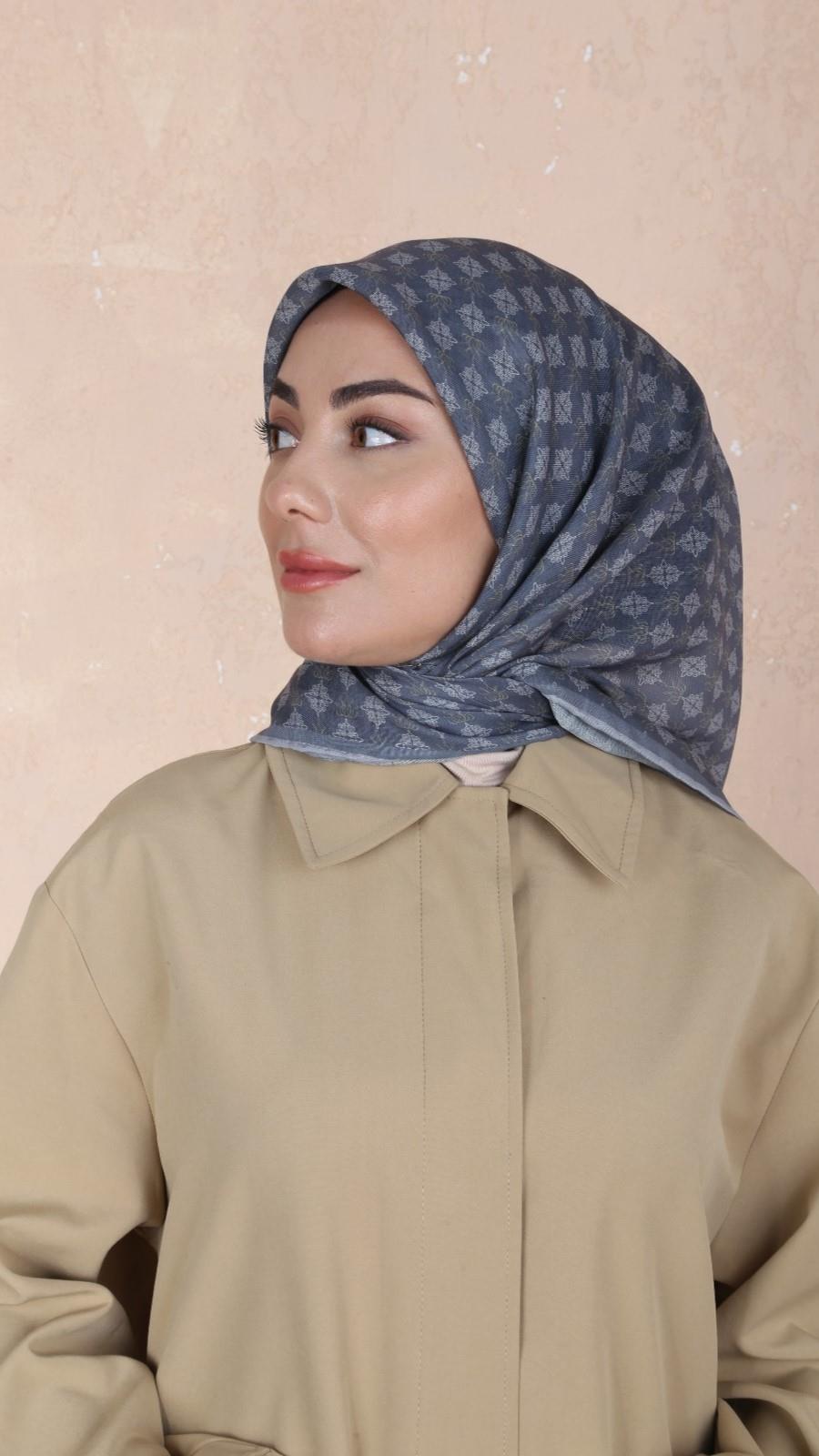 Locella Soft Pamuk Eşarp Gri-2