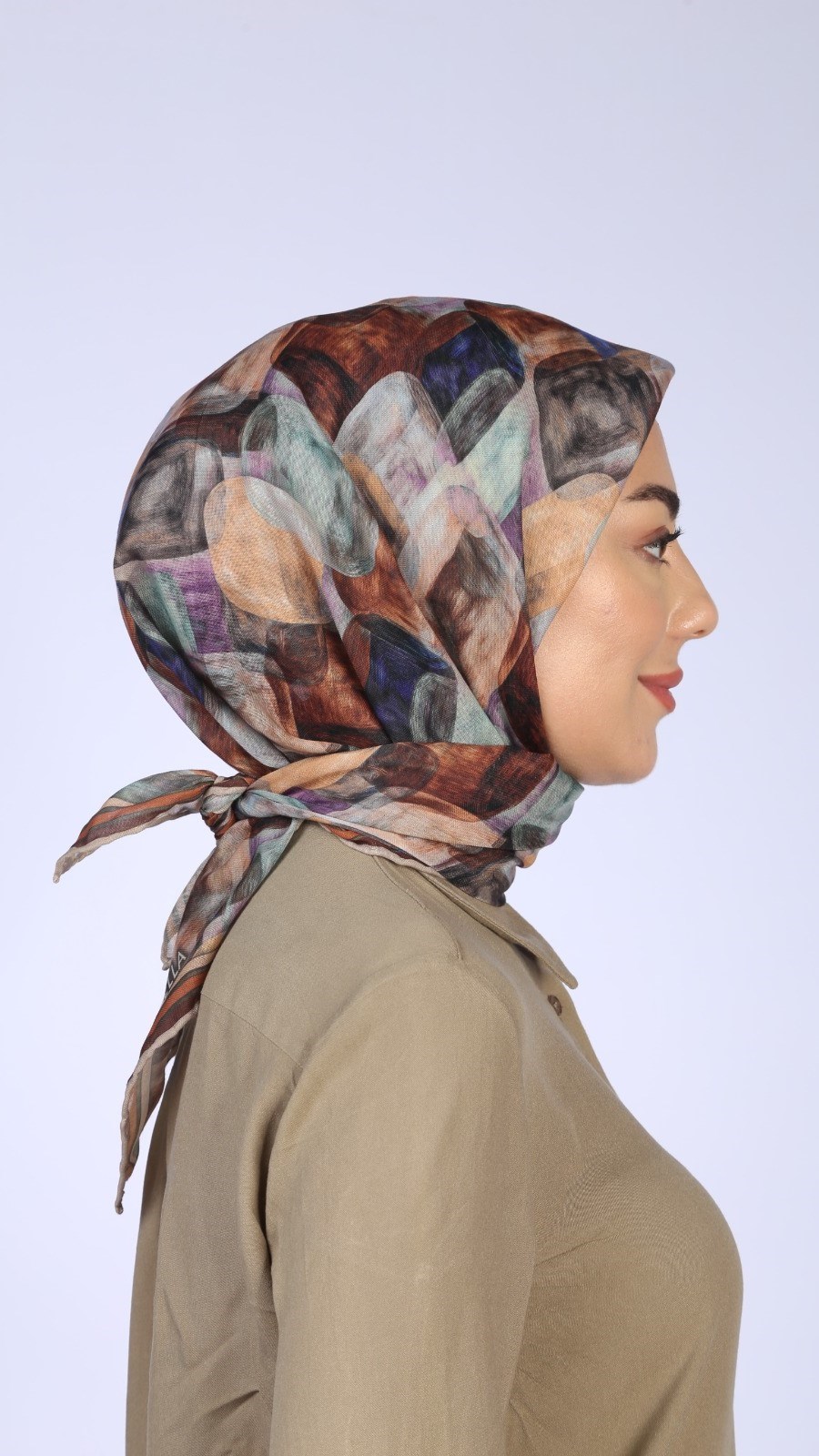 Locella Soft Pamuk Eşarp Kahve