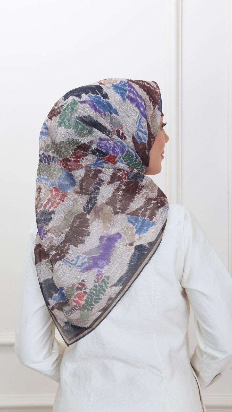 Locella Soft Pamuk Eşarp Kahve-9