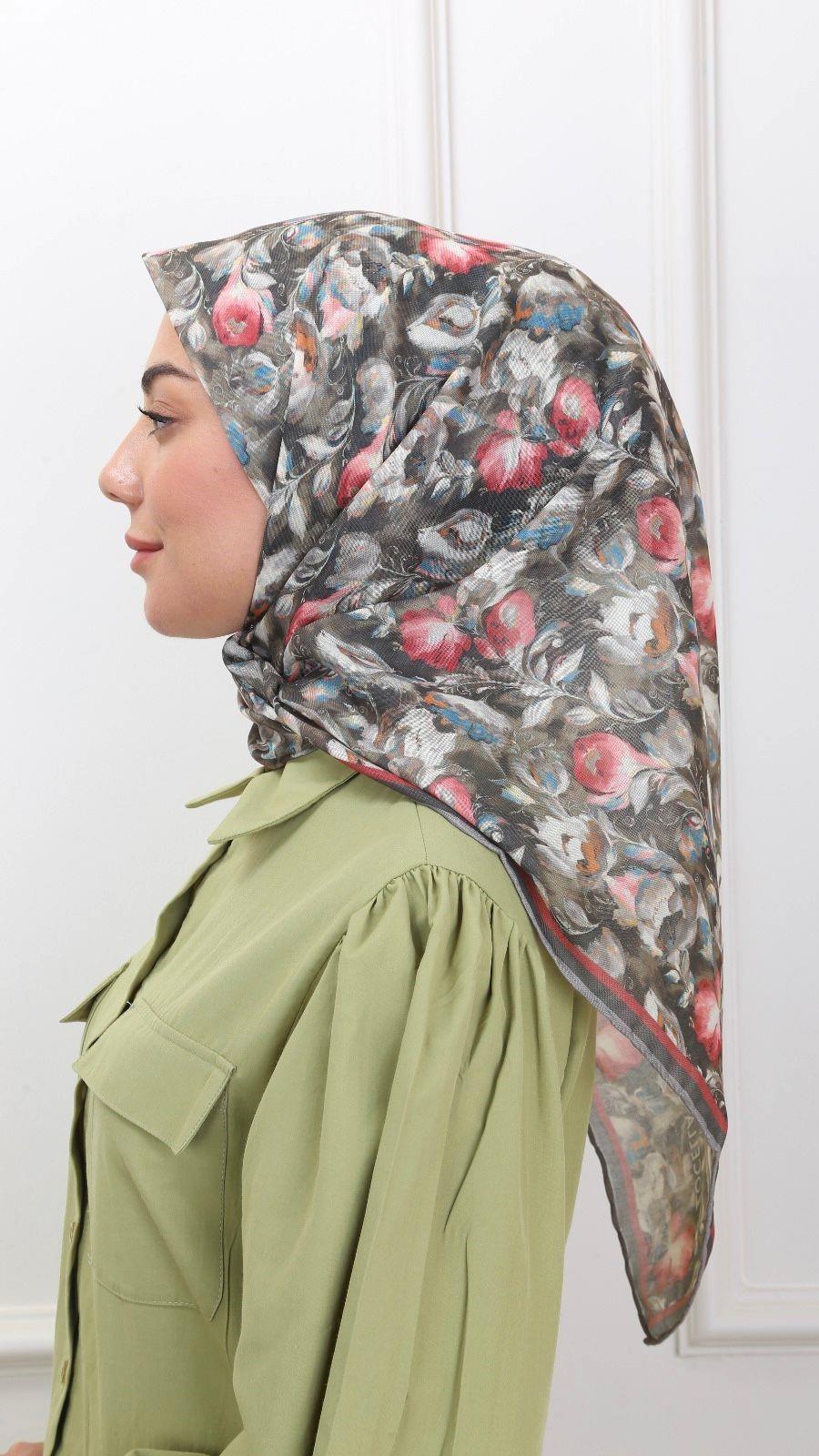 Locella Soft Pamuk Eşarp Haki Yeşili-5