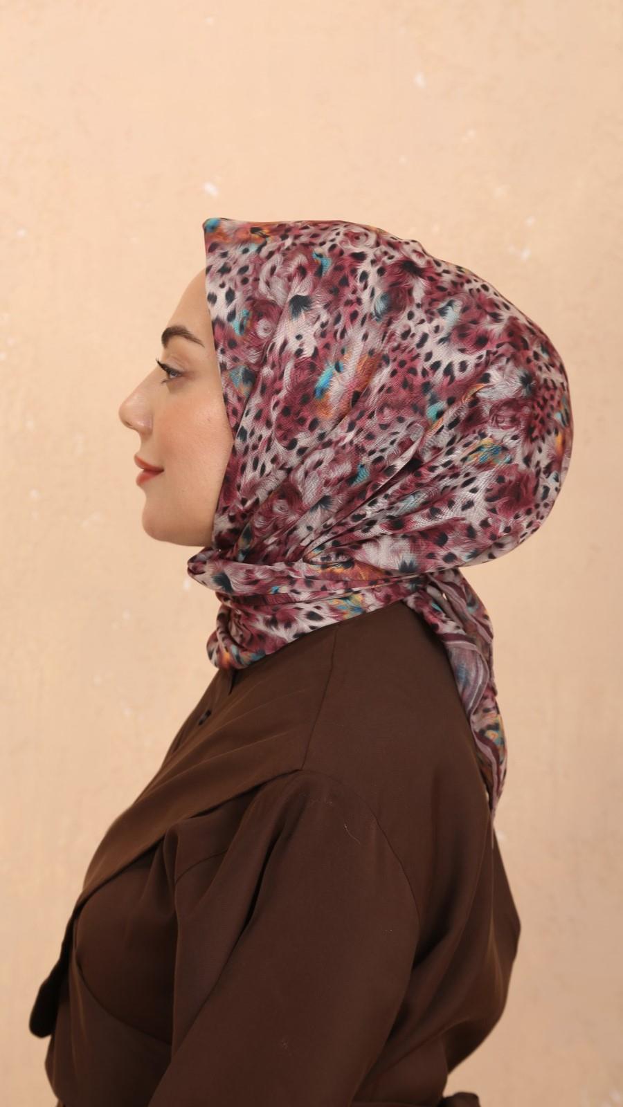 Locella Soft Pamuk Eşarp Mürdüm-8