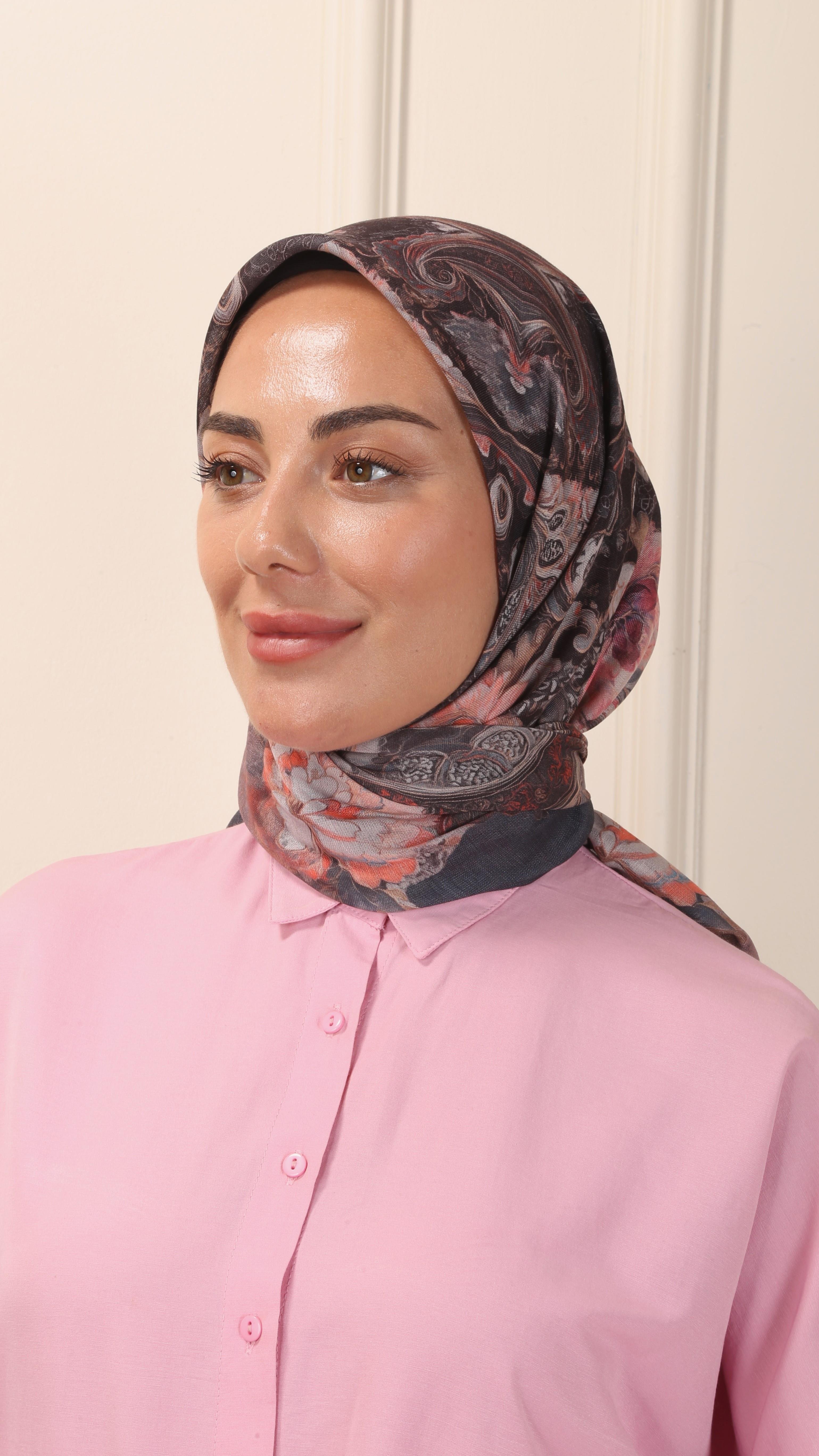 Locella Soft Pamuk Eşarp Gül Kurusu-8