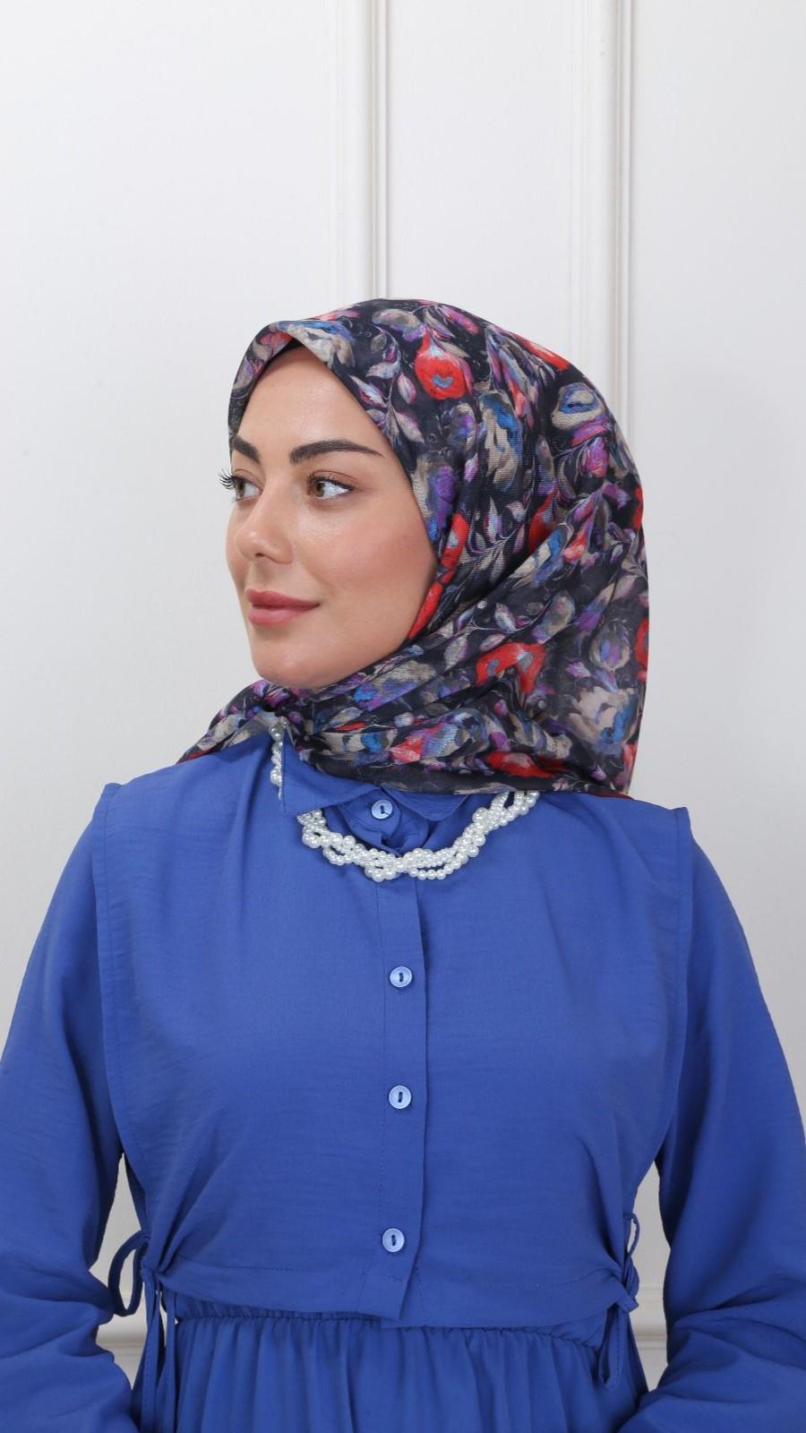 Locella Soft Pamuk Eşarp Siyah-2