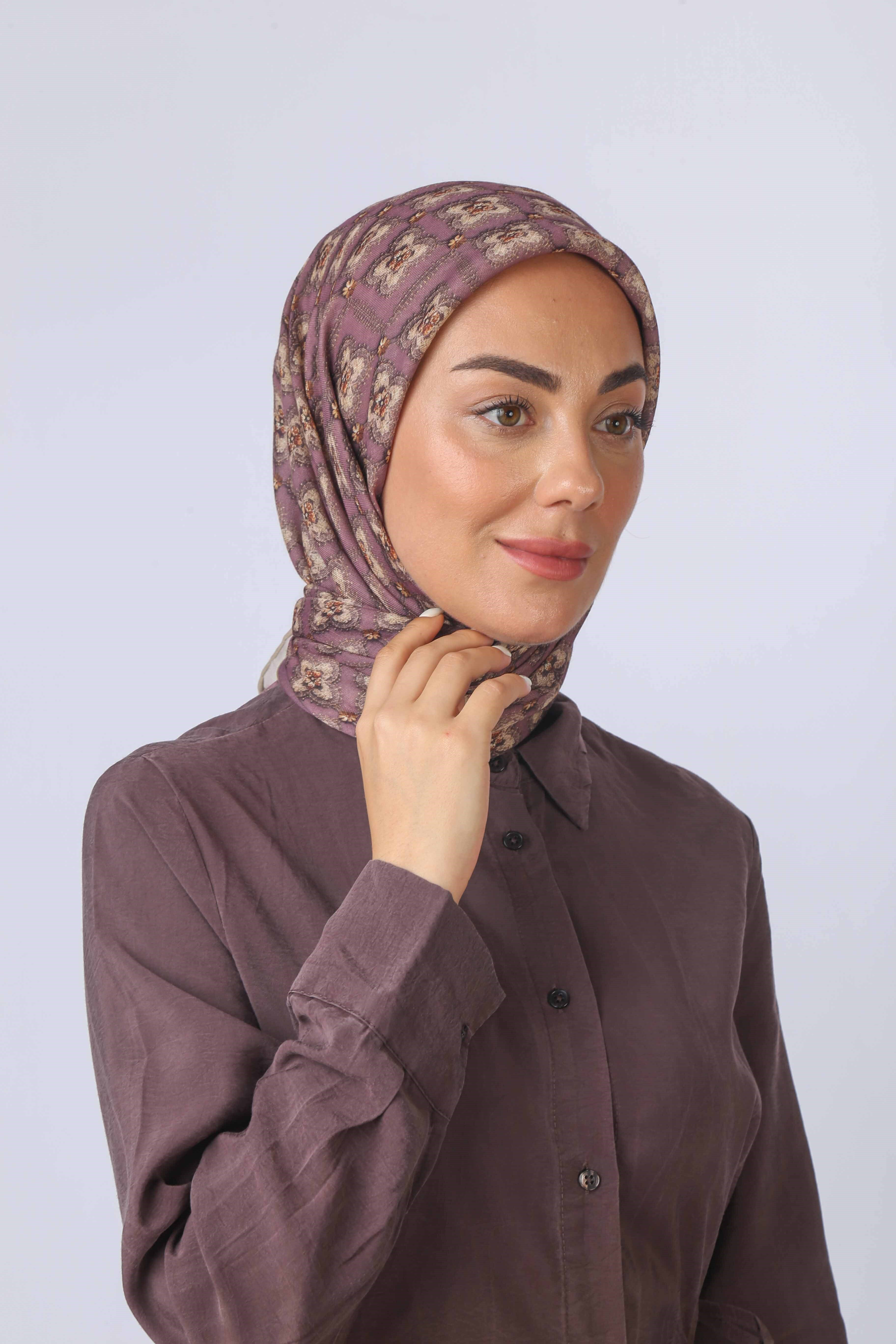 Locella Soft Pamuk Eşarp Mor