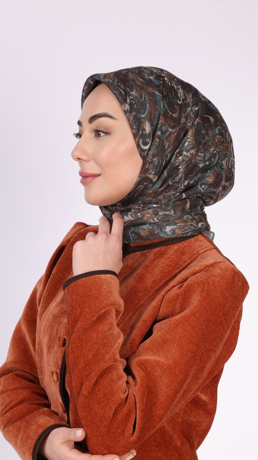 Locella Soft Pamuk Eşarp Kahve