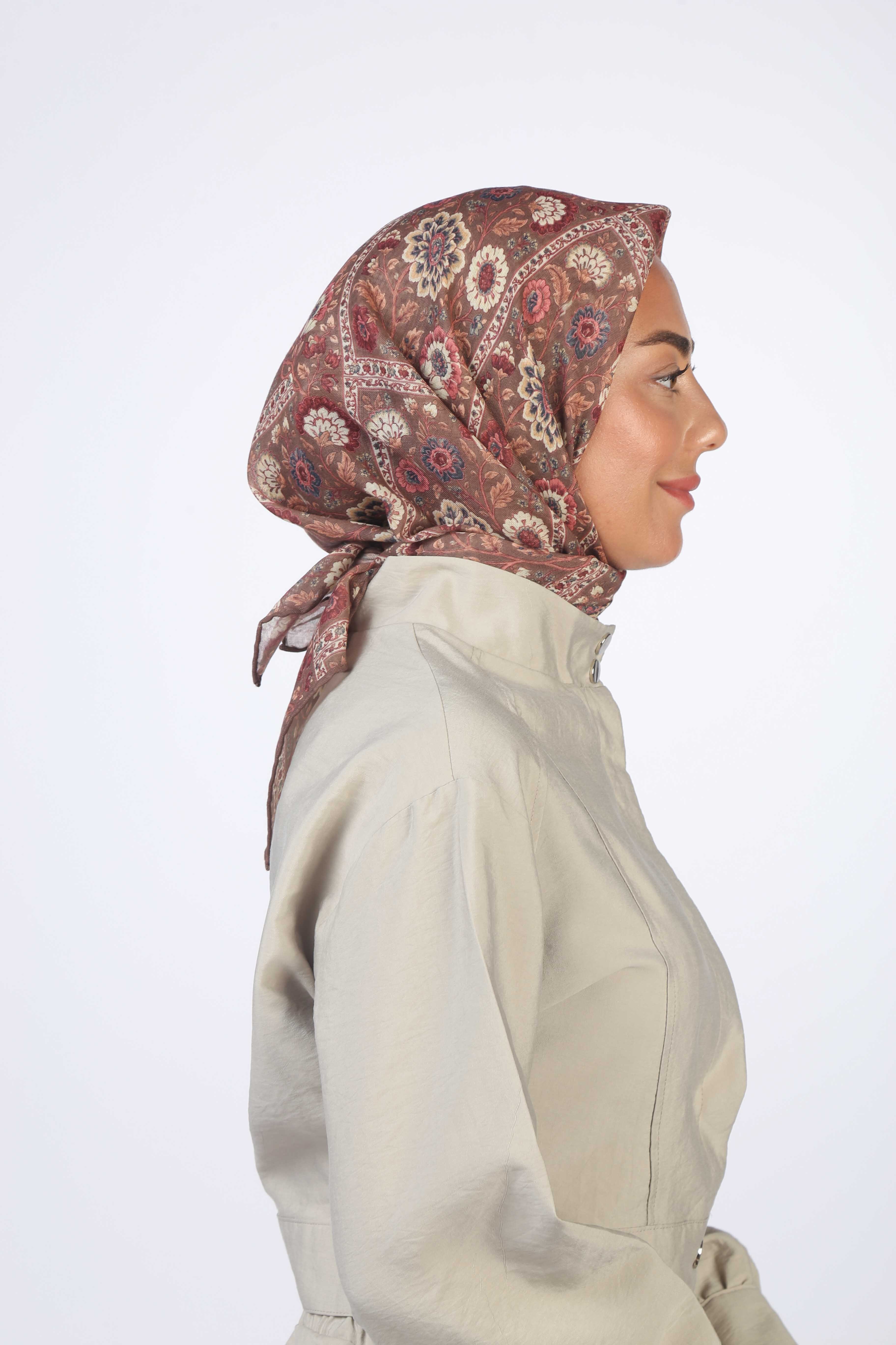 Locella Soft Pamuk Eşarp Çikolata Kahve