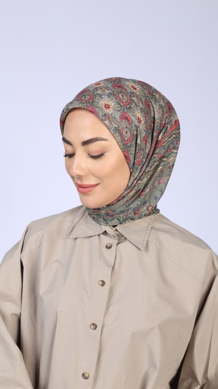 Locella Soft Pamuk Eşarp Yeşil