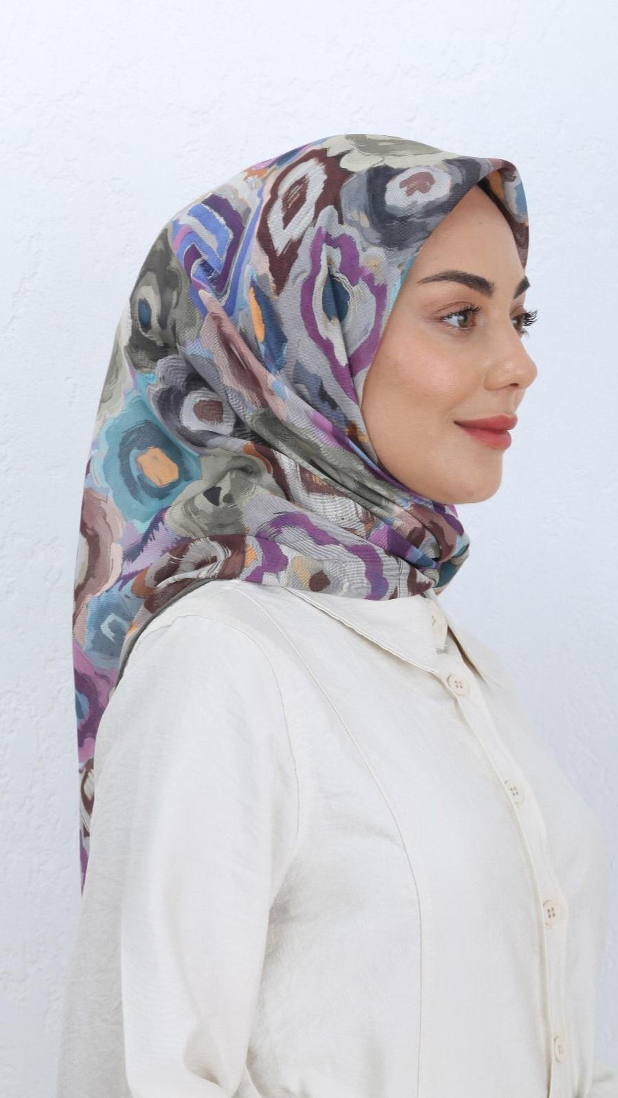 Locella Soft Pamuk Eşarp Yeşil-11