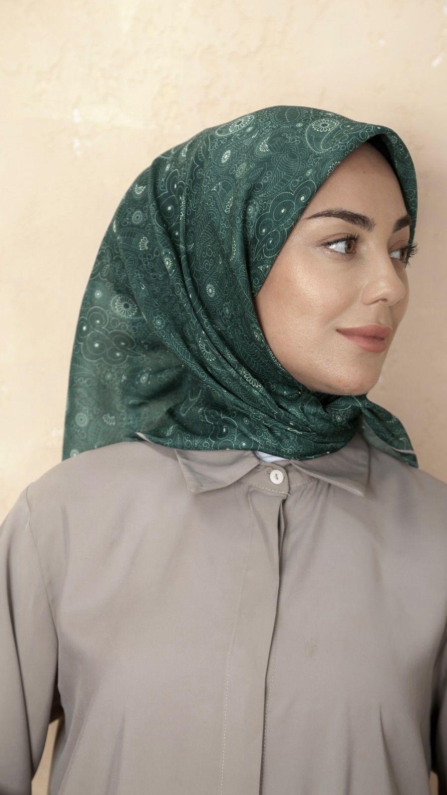 Locella Soft Pamuk Eşarp Zümrüt Yeşili-27