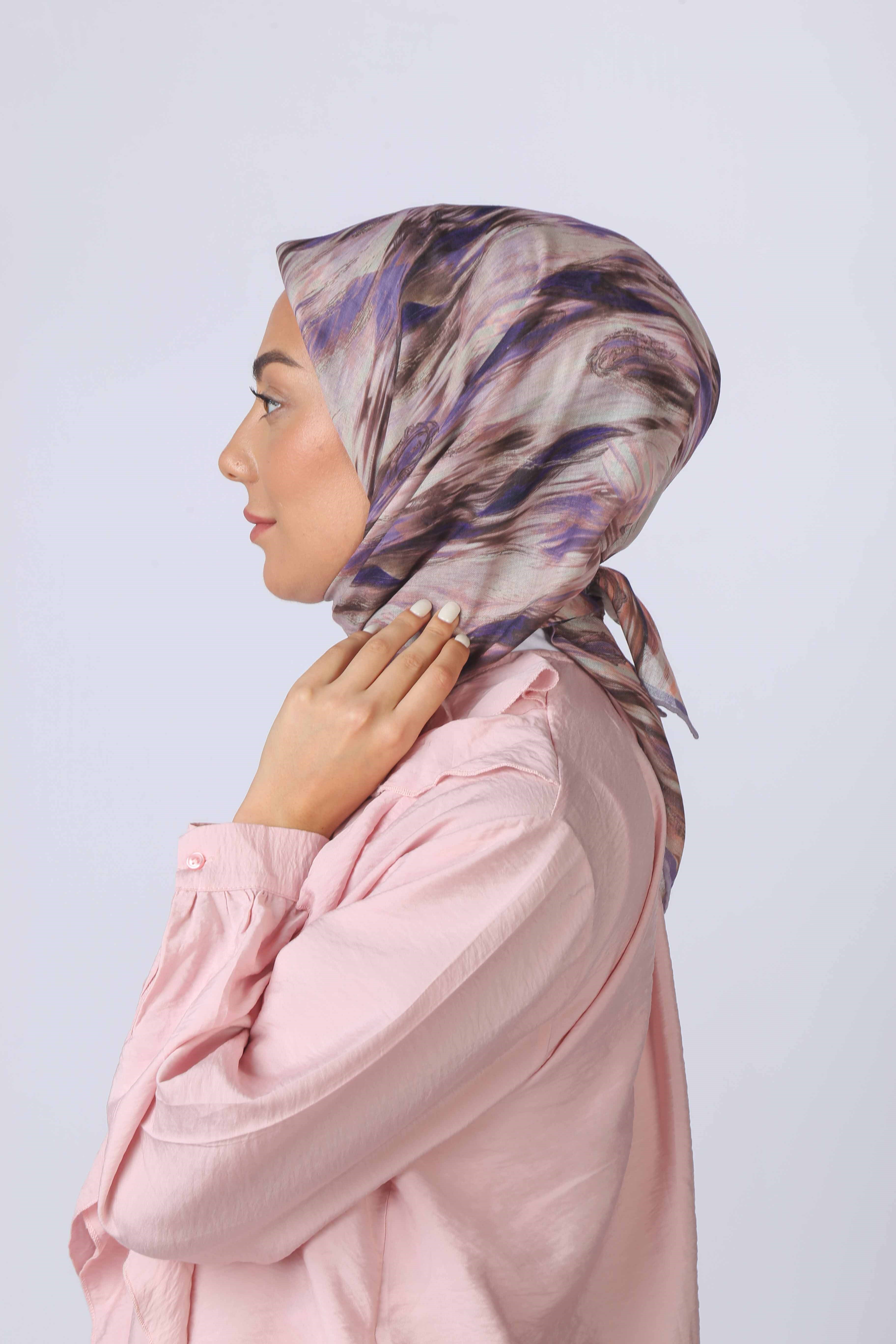 Locella Soft Pamuk Eşarp Mor