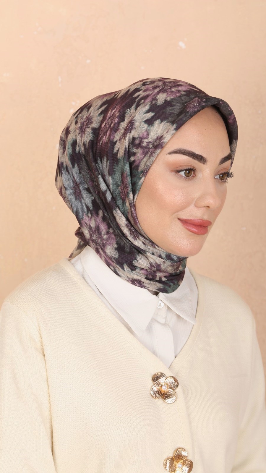 Locella Soft Pamuk Eşarp Mürdüm