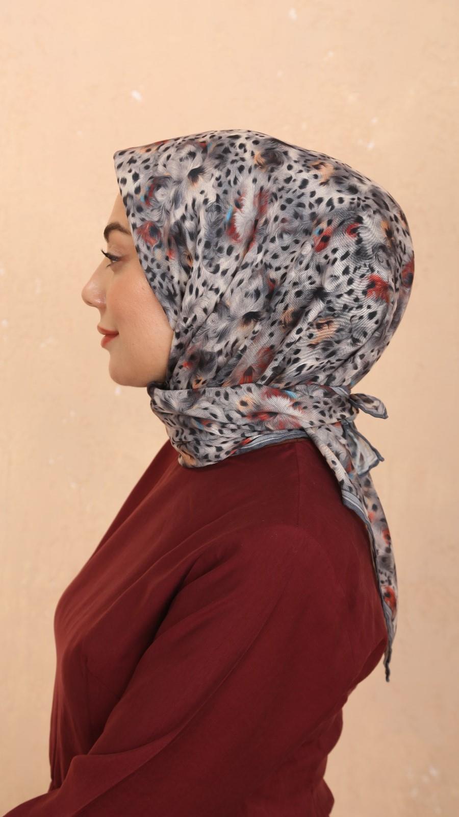 Locella Soft Pamuk Eşarp Gri-1