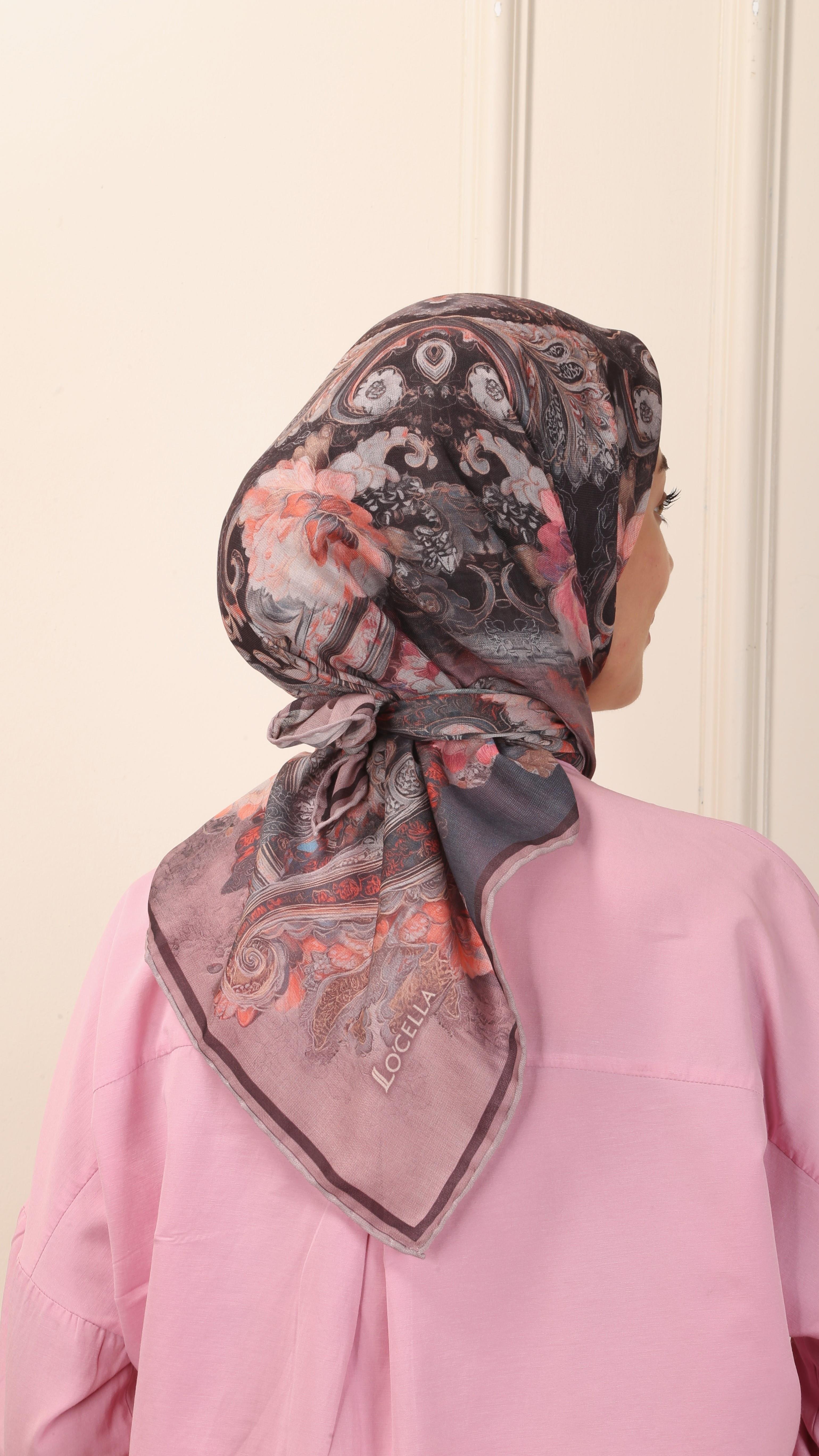 Locella Soft Pamuk Eşarp Gül Kurusu-8