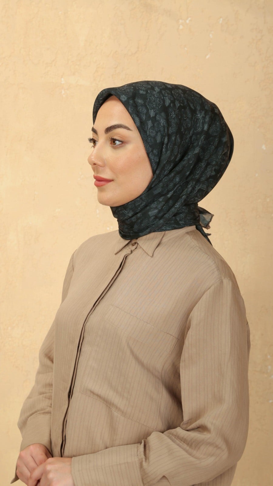 Locella Soft Pamuk Eşarp Siyah
