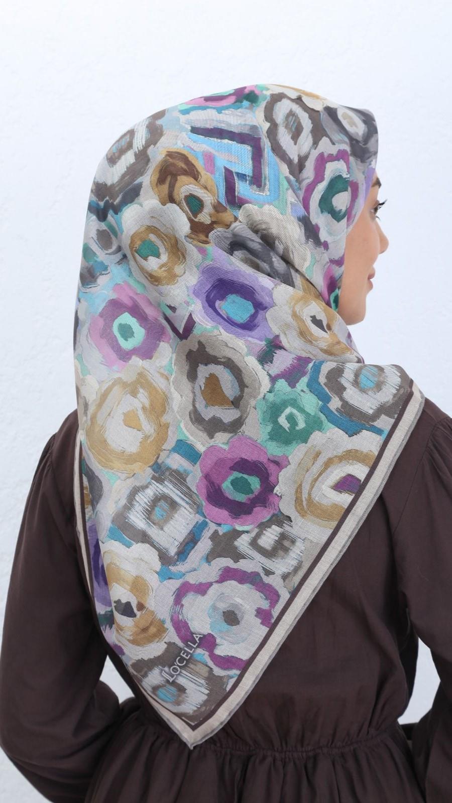 Locella Soft Pamuk Eşarp Çok Renkli-7