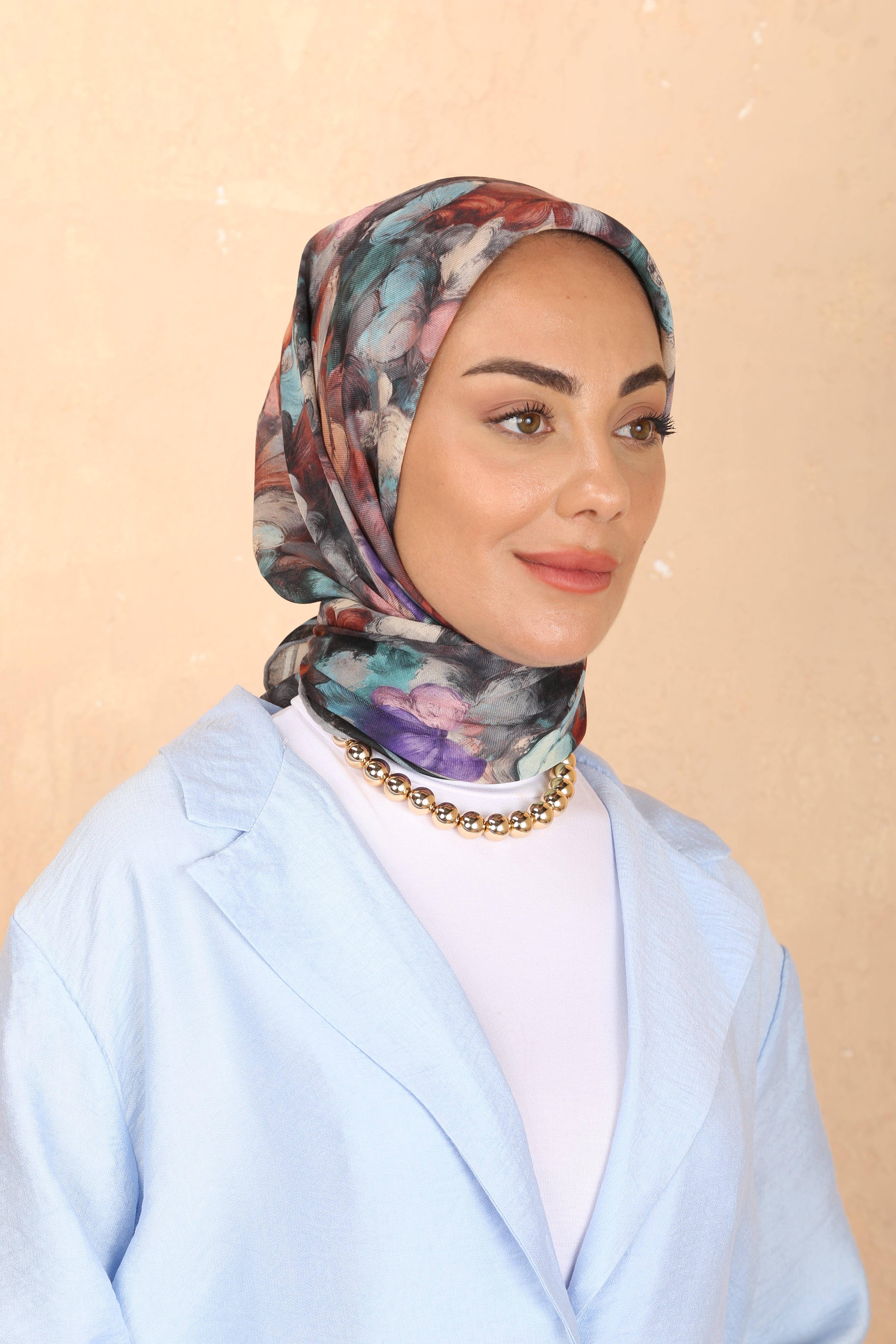 Locella Soft Pamuk Eşarp Siyah-Karışık