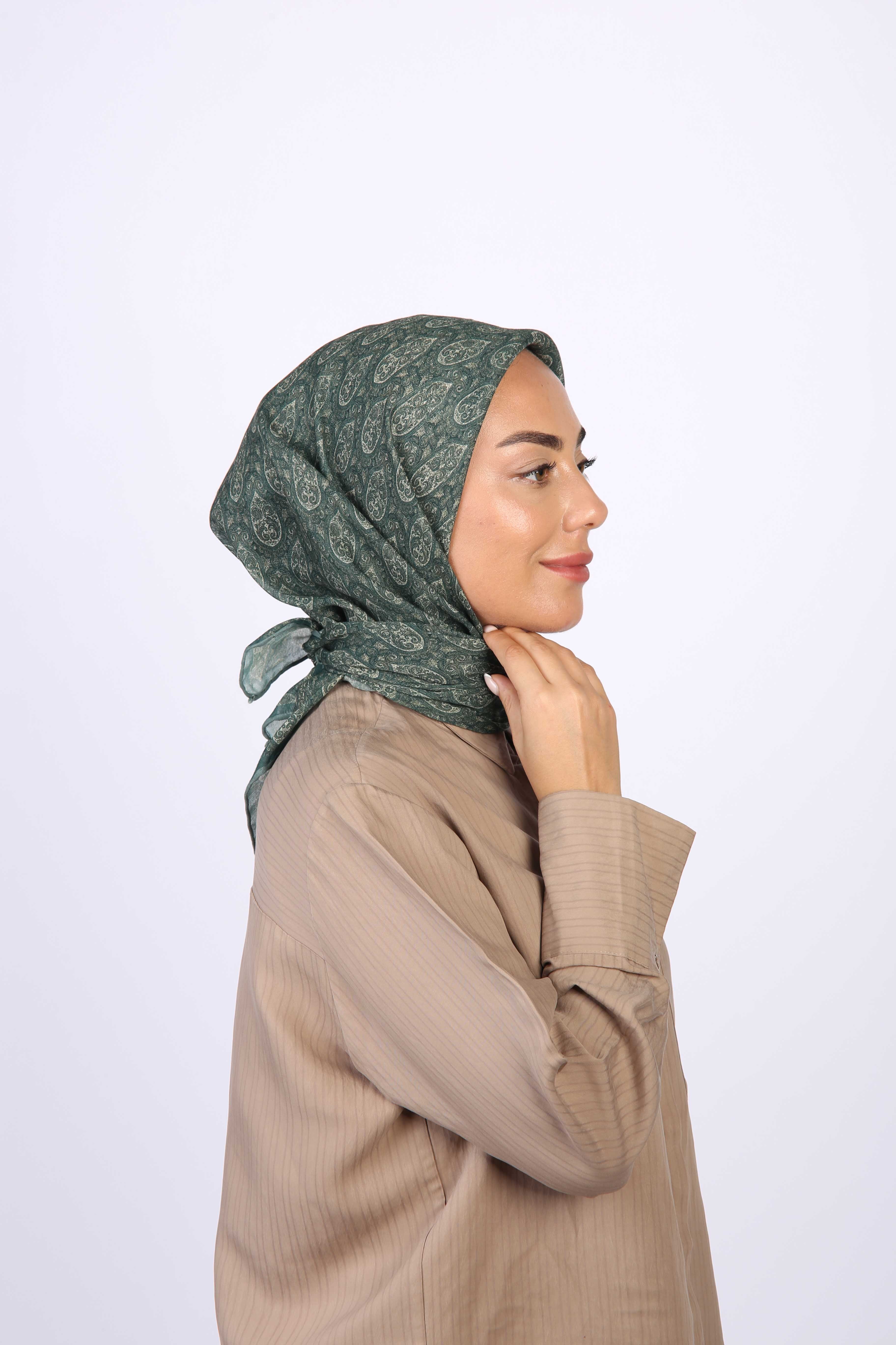 Locella Soft Pamuk Eşarp Orman Yeşili
