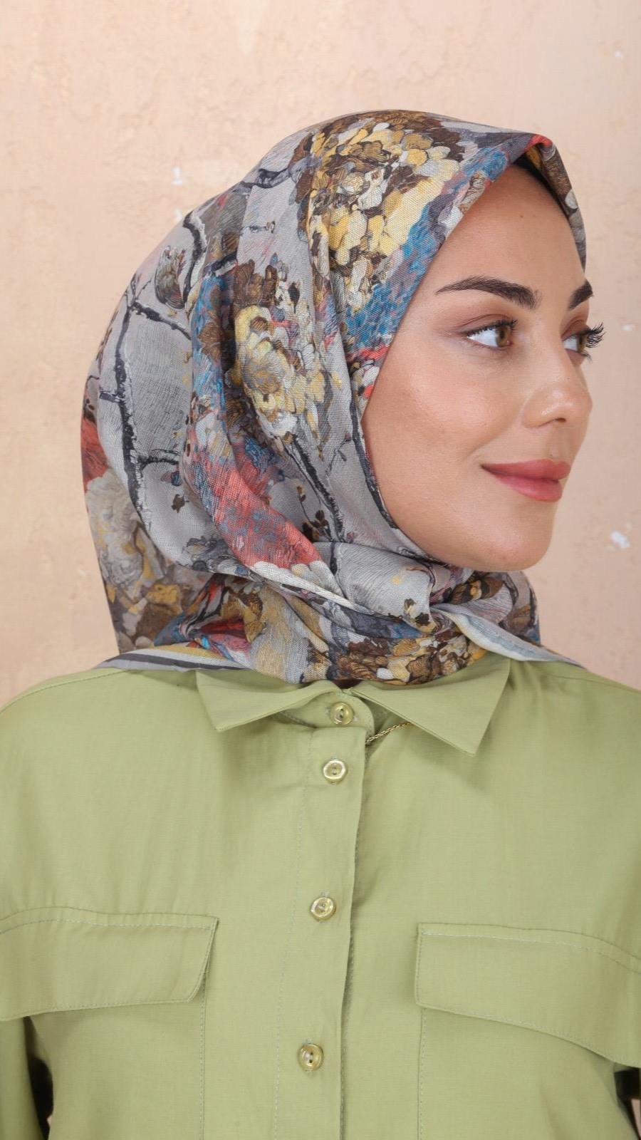 Locella Soft Pamuk Eşarp Sarı-9