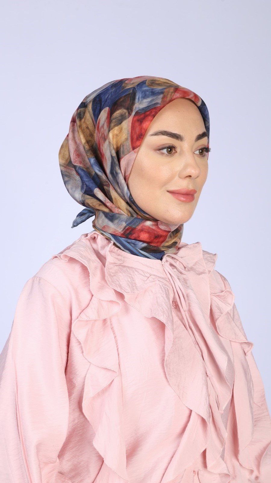 Locella Soft Pamuk Eşarp Lacivert