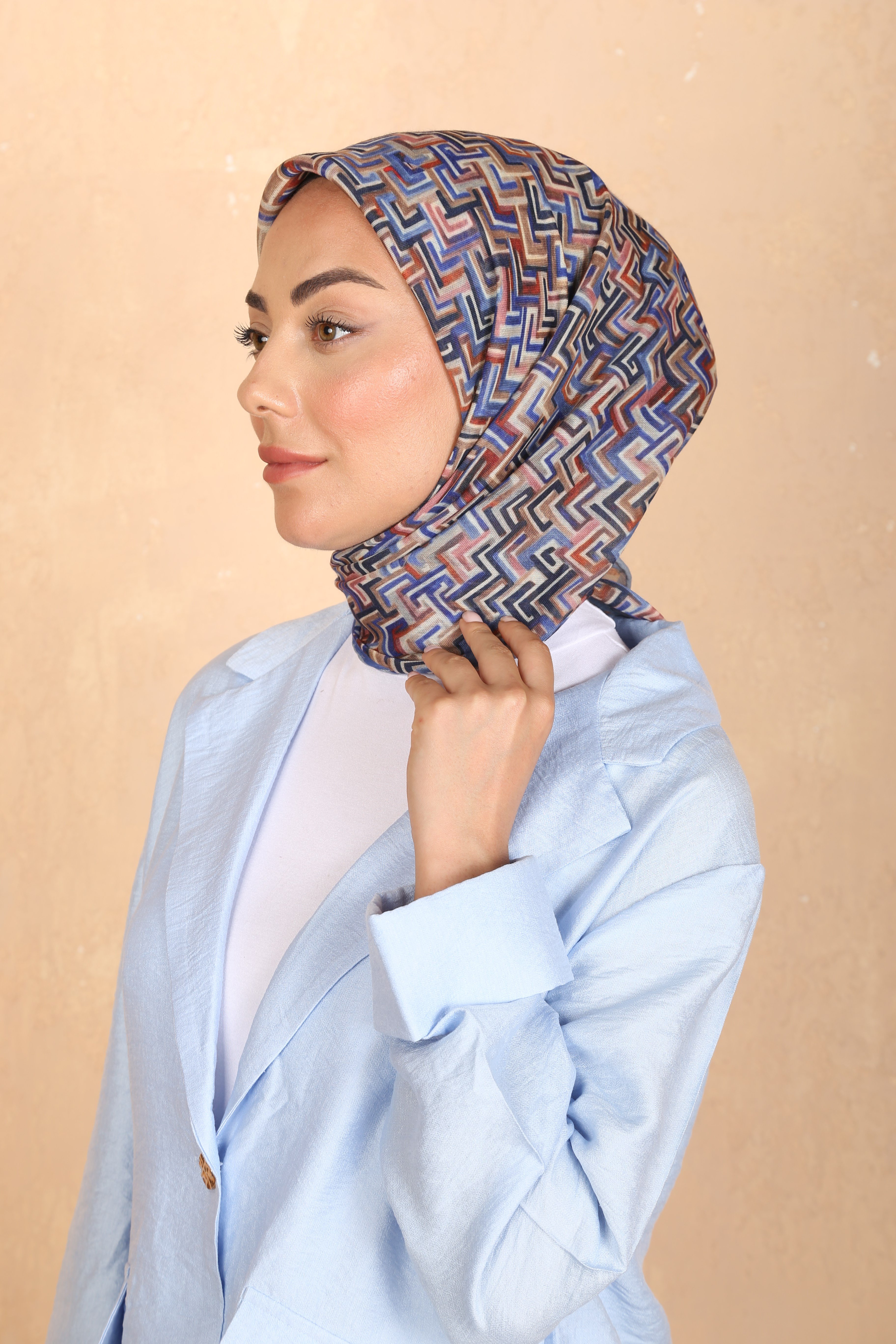 Locella Soft Pamuk Eşarp Saks