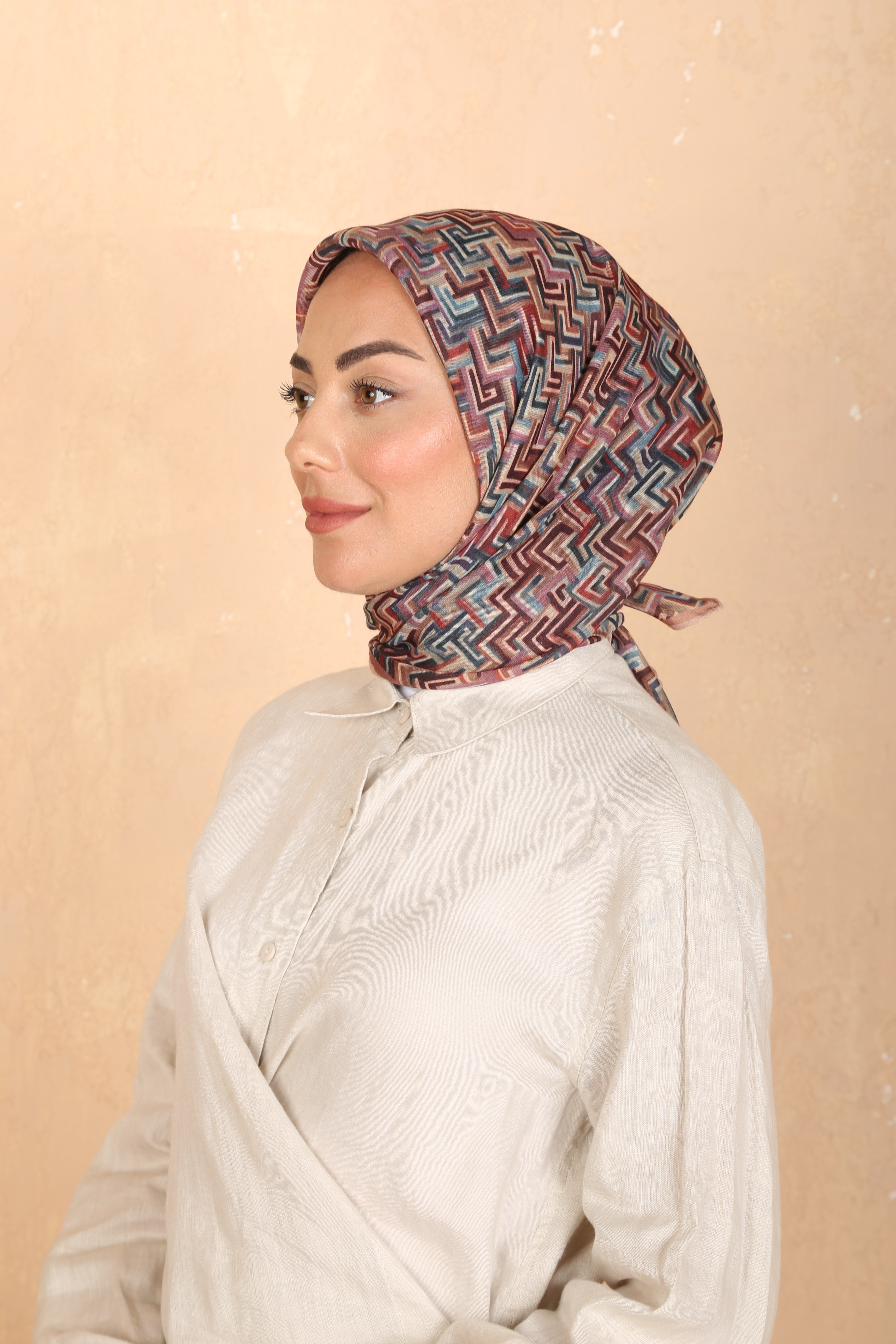 Locella Soft Pamuk Eşarp Pudra Pembe