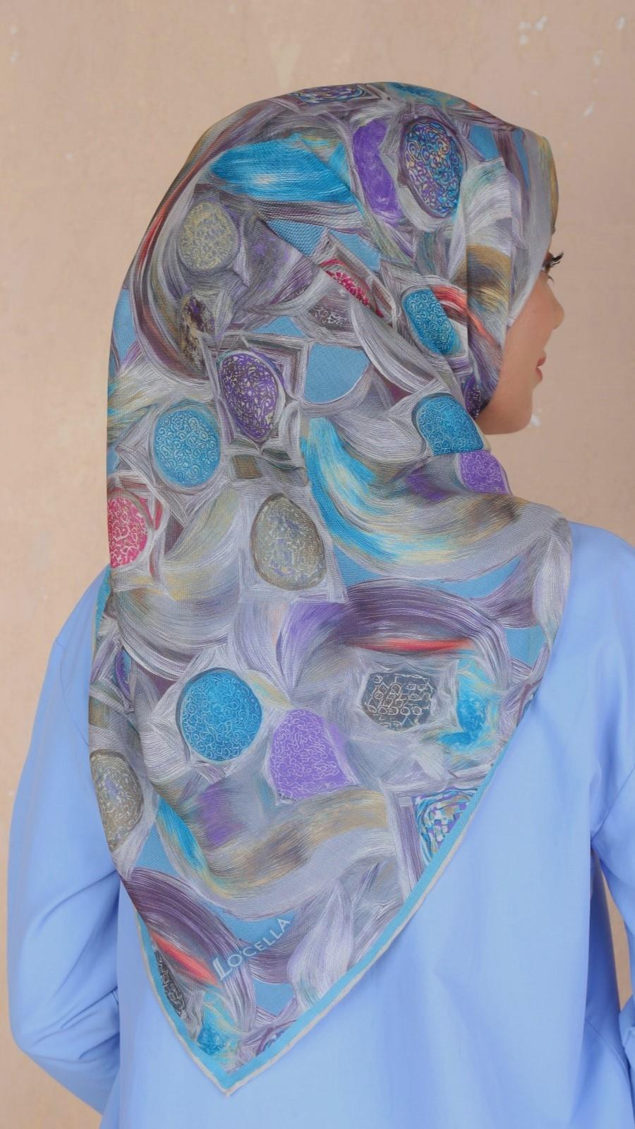 Locella Soft Pamuk Eşarp Turkuaz-7