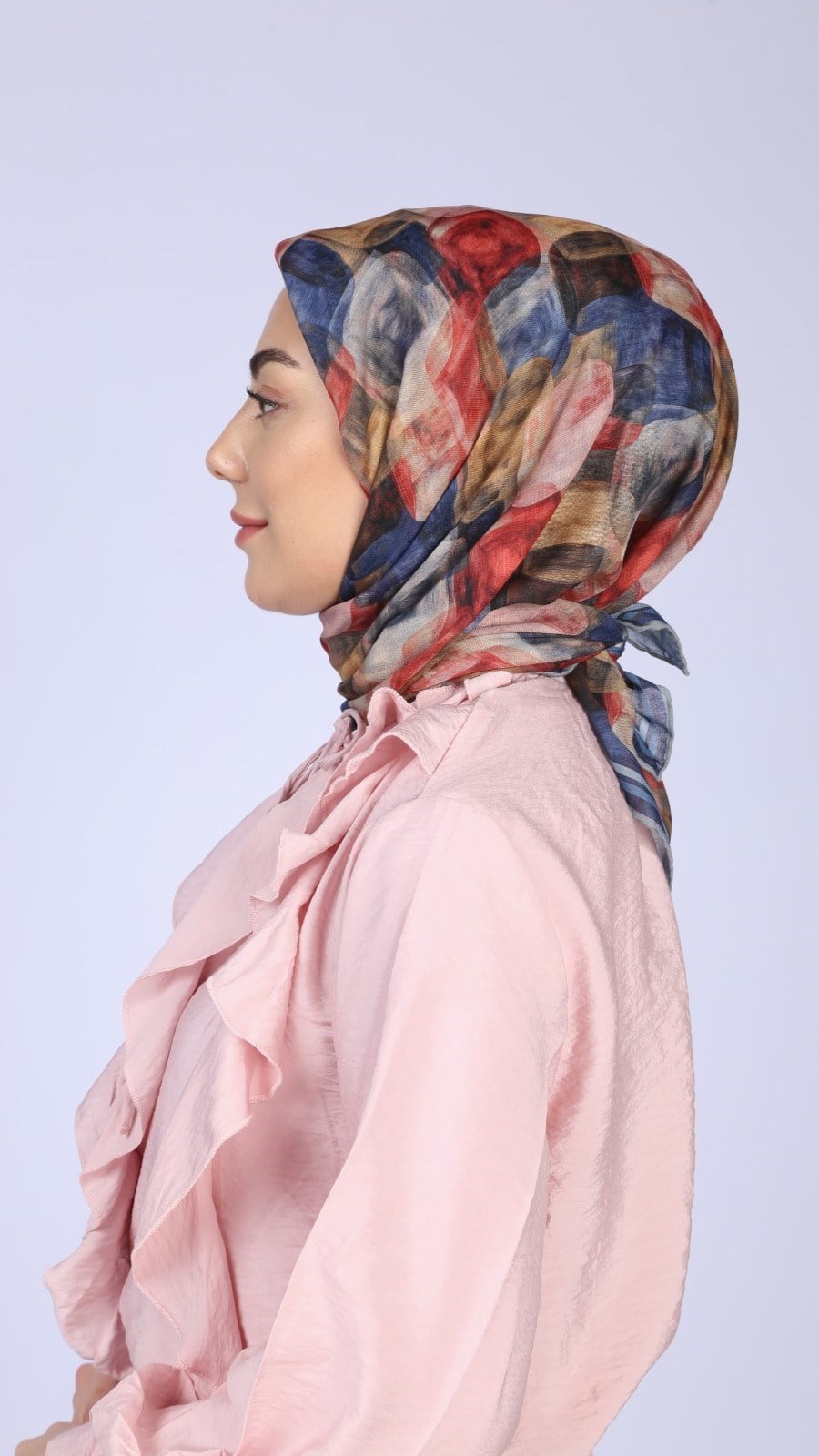 Locella Soft Pamuk Eşarp Lacivert