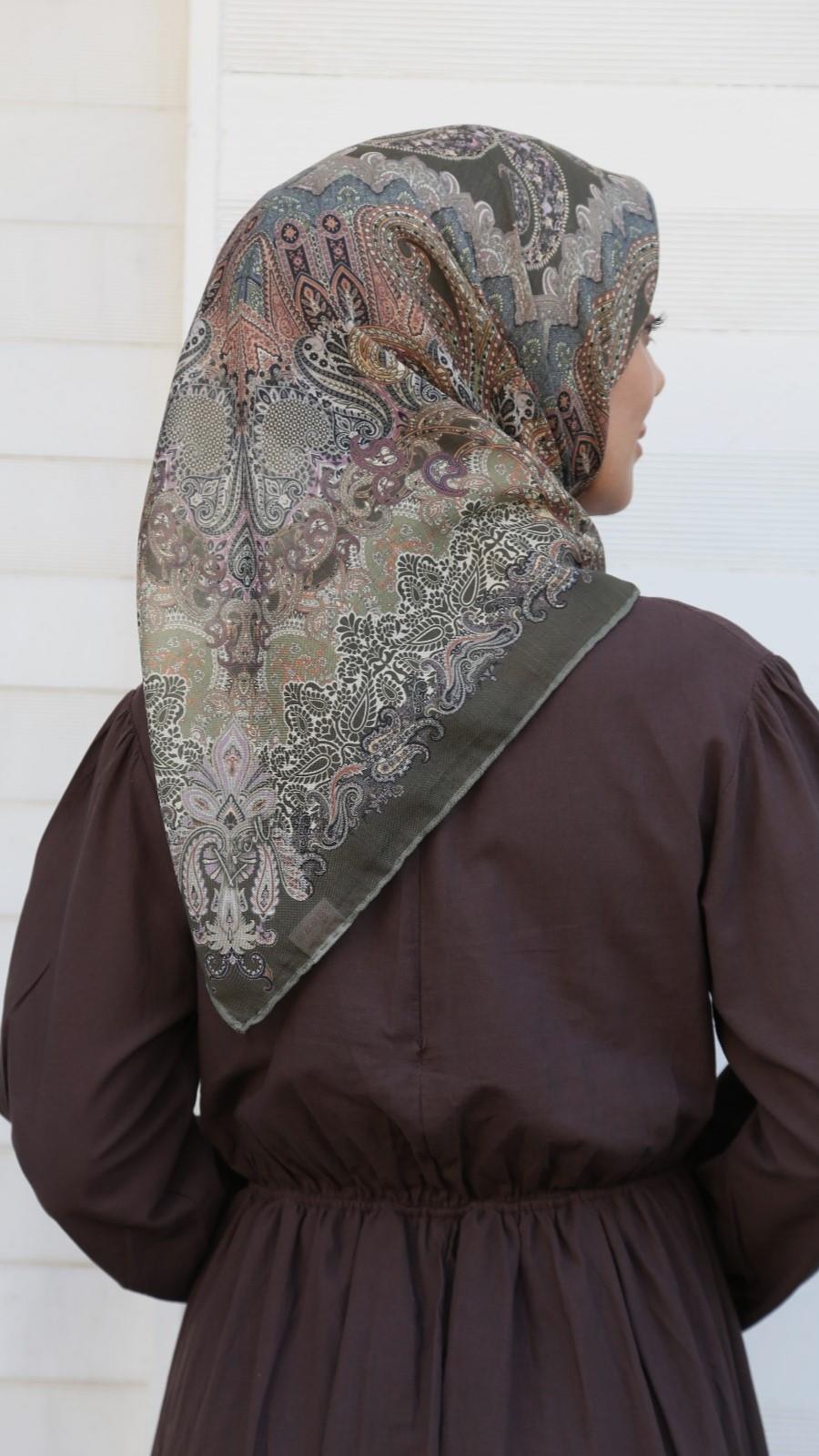 Locella Soft Pamuk Eşarp Yeşil-1