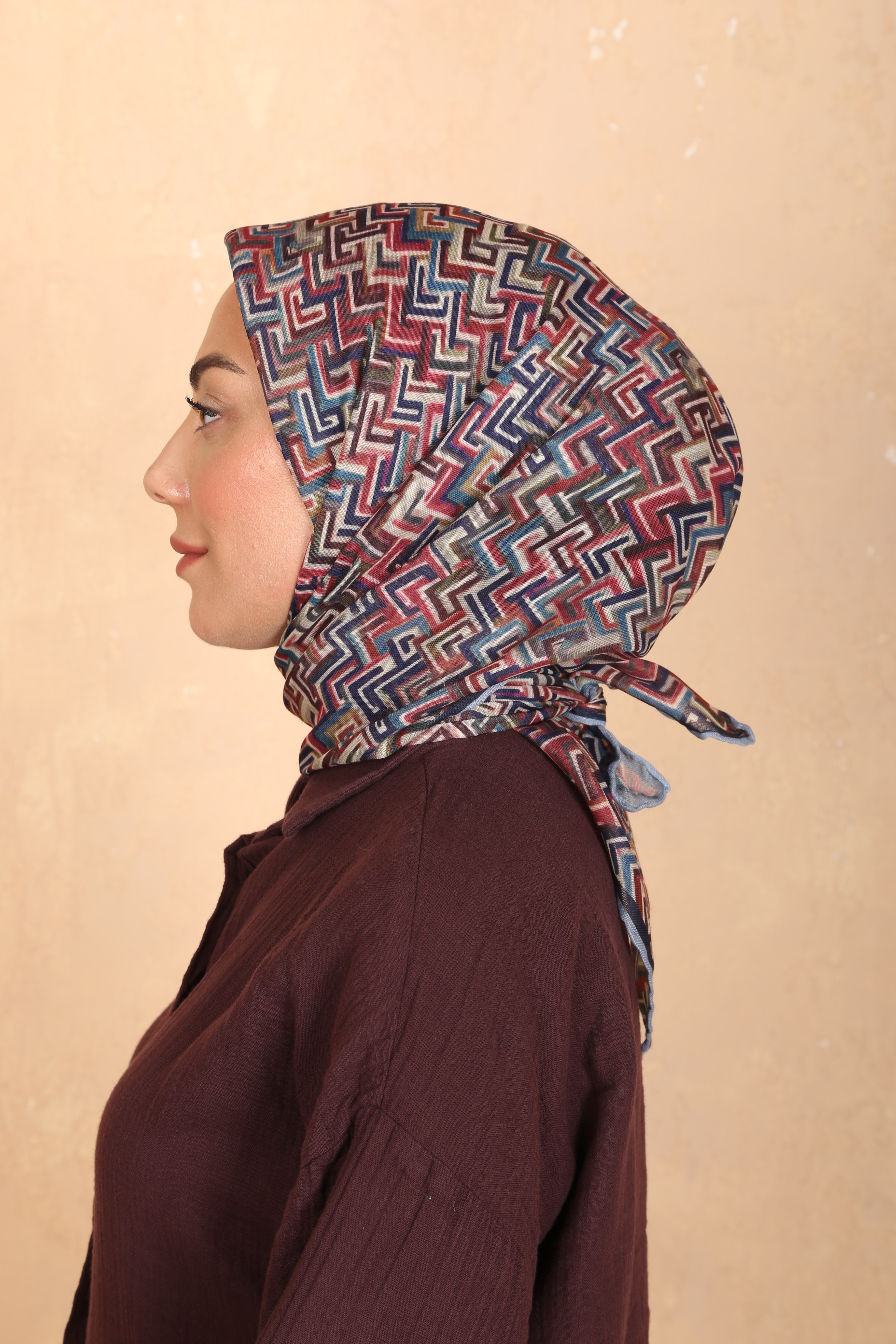 Locella Soft Pamuk Eşarp Lacivert